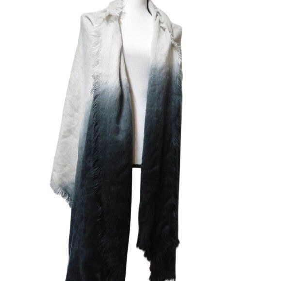 DKNY DKNY Woven Ombré Scarf/ Wrap, 32x84, Gray Size ONE SIZE - 4 Thumbnail
