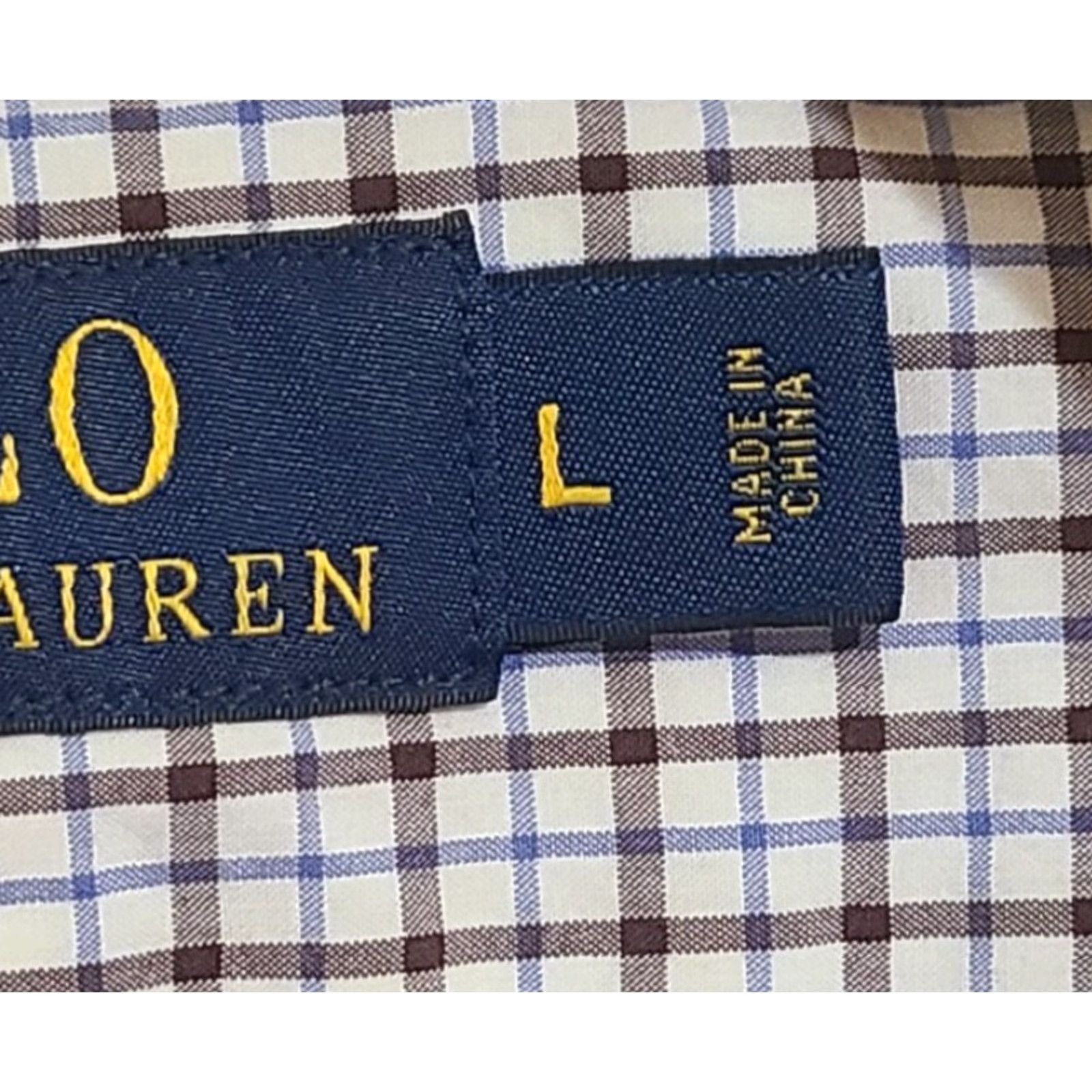 Polo Ralph Lauren RALPH LAUREN POLO SHIRT Long Sleeve Button-Up Plaid MENS L Brown Blue White Colorful Classic Modern Size US L / EU 52-54 / 3 - 4 Thumbnail