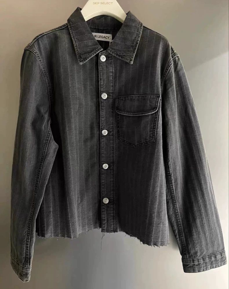 Our Legacy Our Legacy size48 Water-washed striped denim jacket Size US M / EU 48-50 / 2 - 1 Thumbnail