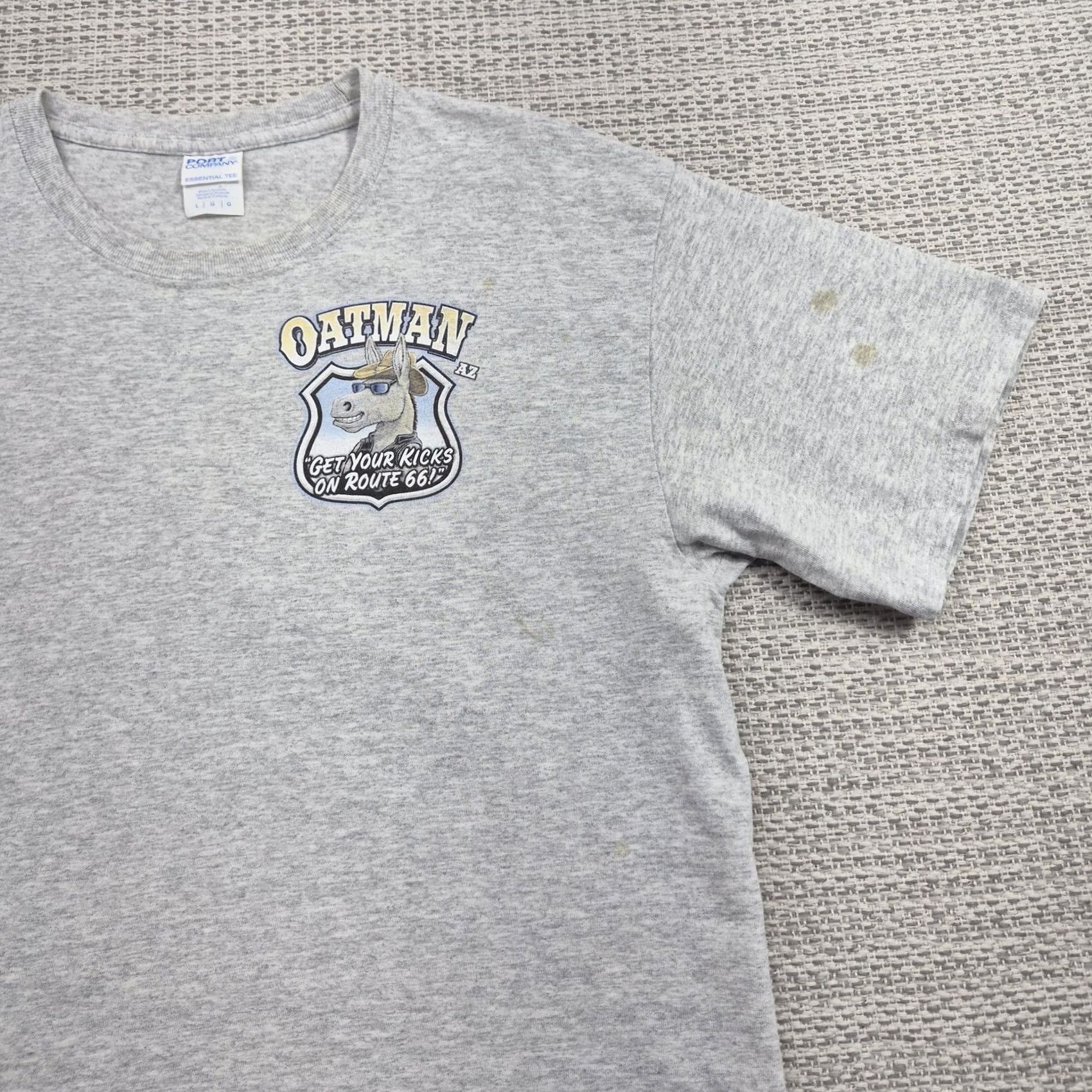 Port & Company Port & Company Shirt Mens Large Gray Route 66 Graphic Tee Size US L / EU 52-54 / 3 - 5 Thumbnail