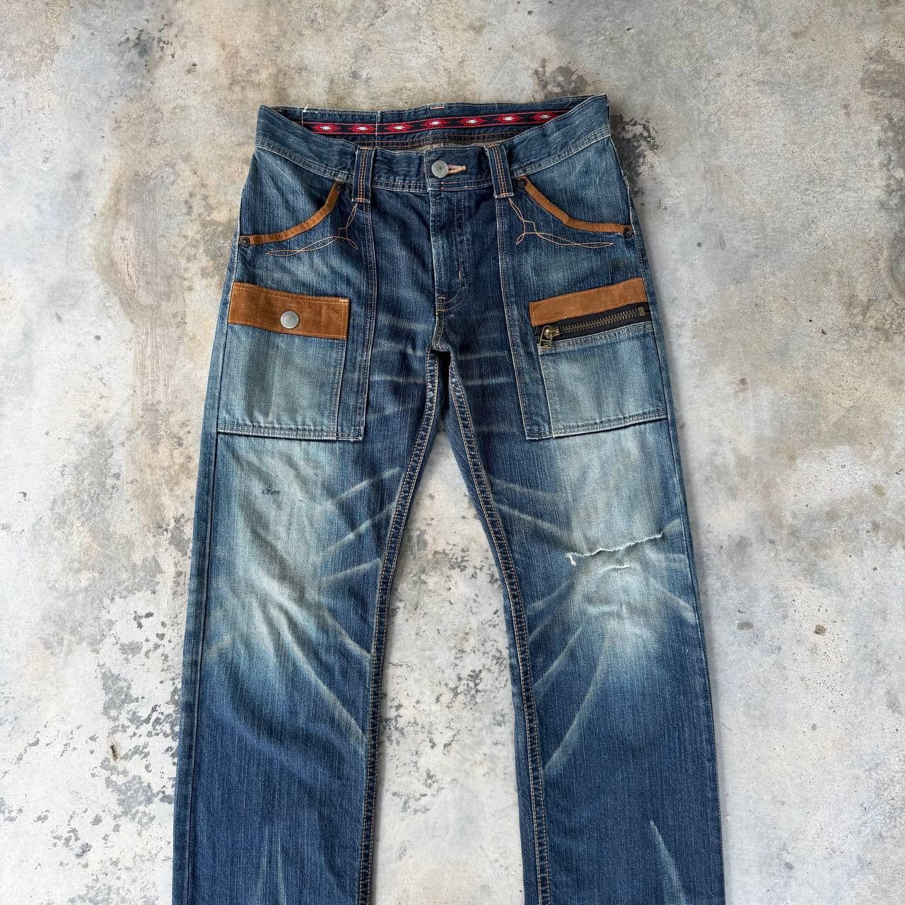 Edwin Archival Edwin Japan Distressed Exc.Vintage XU Multi-Pocket Size US 32 / EU 48 - 4 Thumbnail