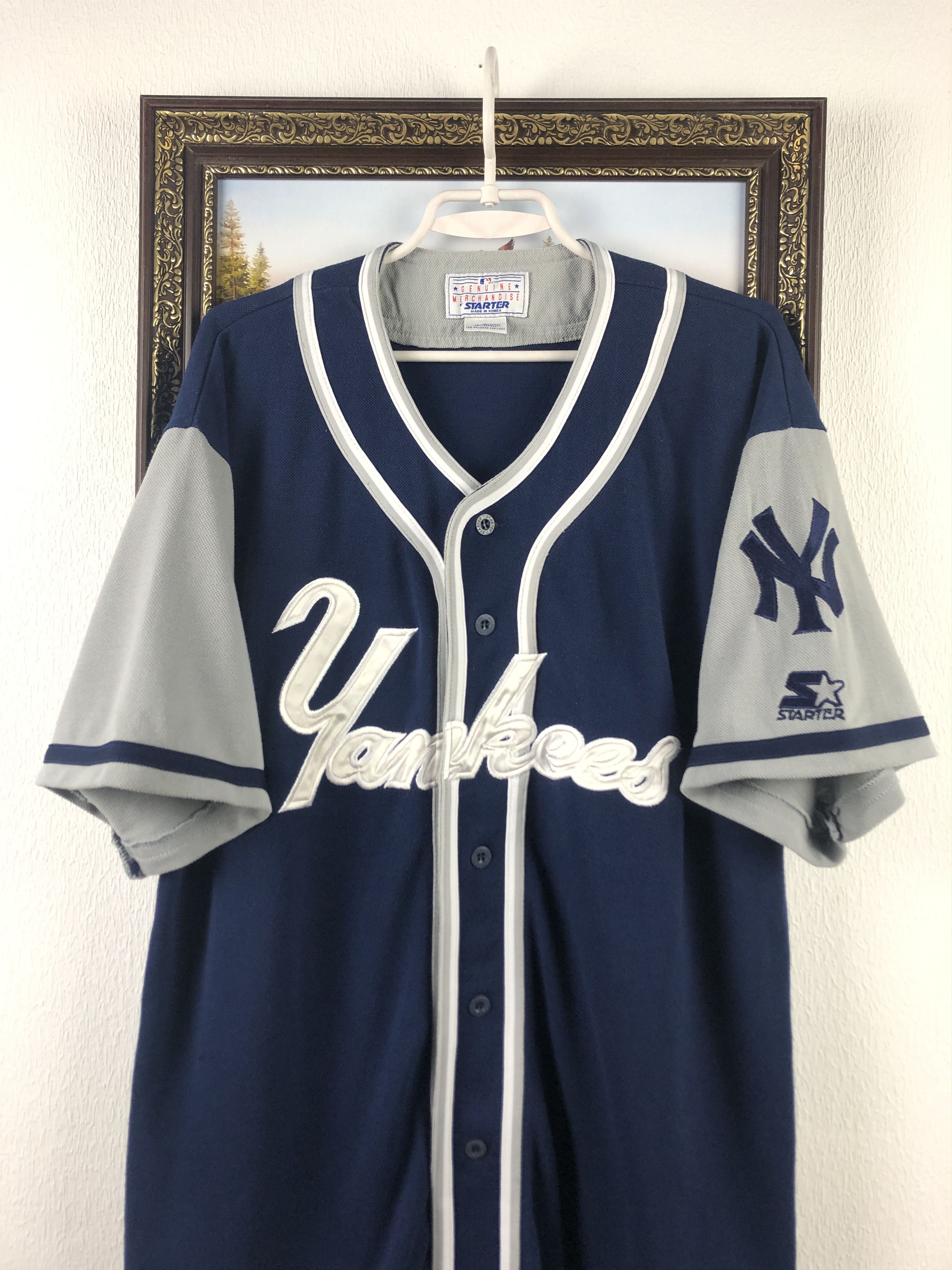 Vintage New York Yankees MLB Starter Jersey Shirt Baseball