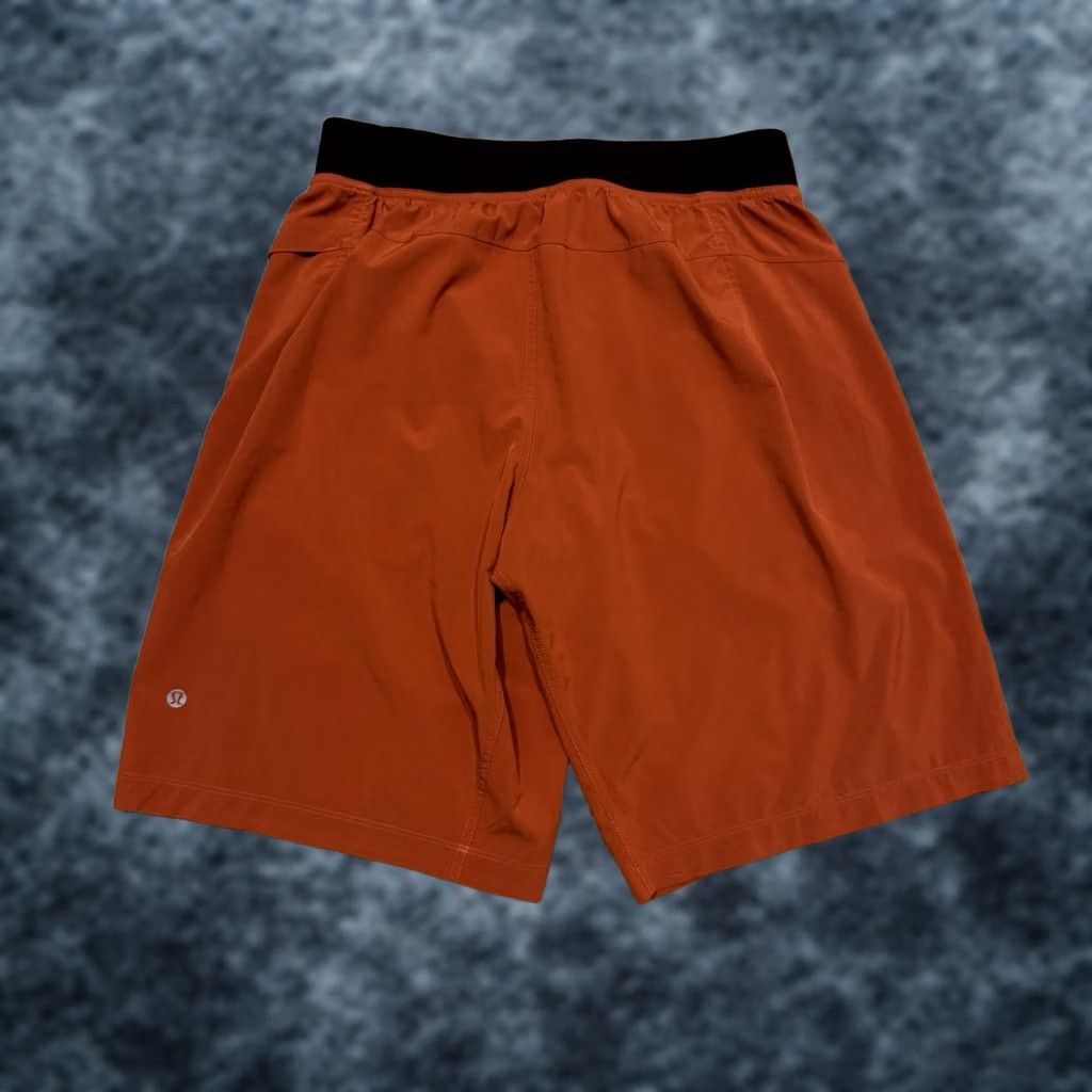 Lululemon Lululemon THE T.H.E. Shorts Mens Medium Orange Nylon Spandex Drawstring Pockets Athletic Casual Size US 31 - 1 Thumbnail