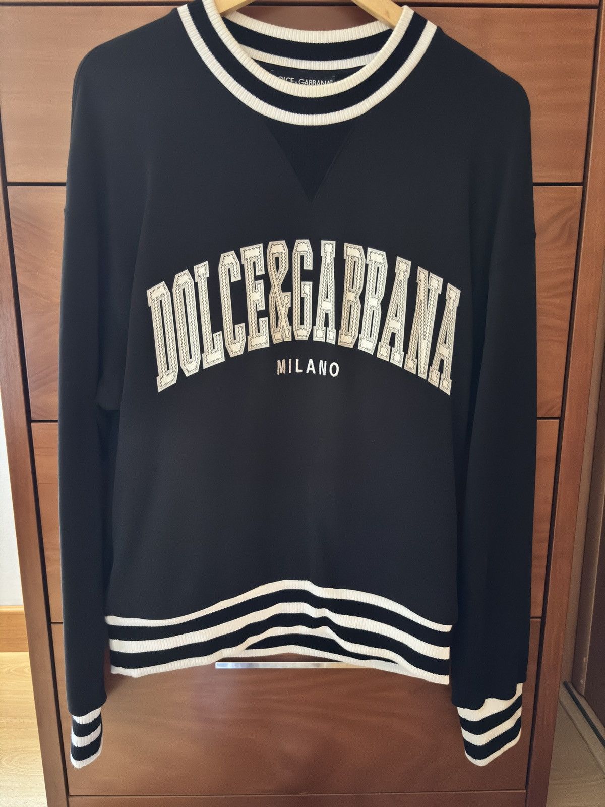 Dolce & Gabbana Logo Appliqué Varsity Sweatshirt