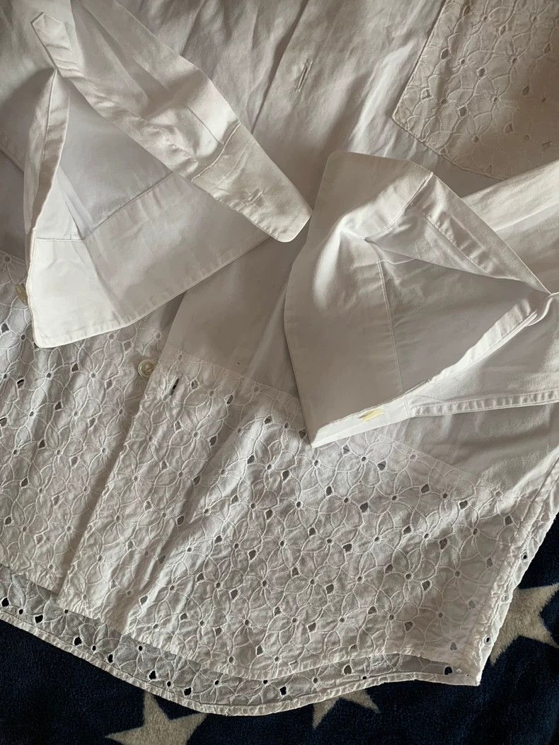 Comme des Garcons Comme Des Garcons White shirt with delicate openwork lace Size S / US 4 / IT 40 - 2 Thumbnail
