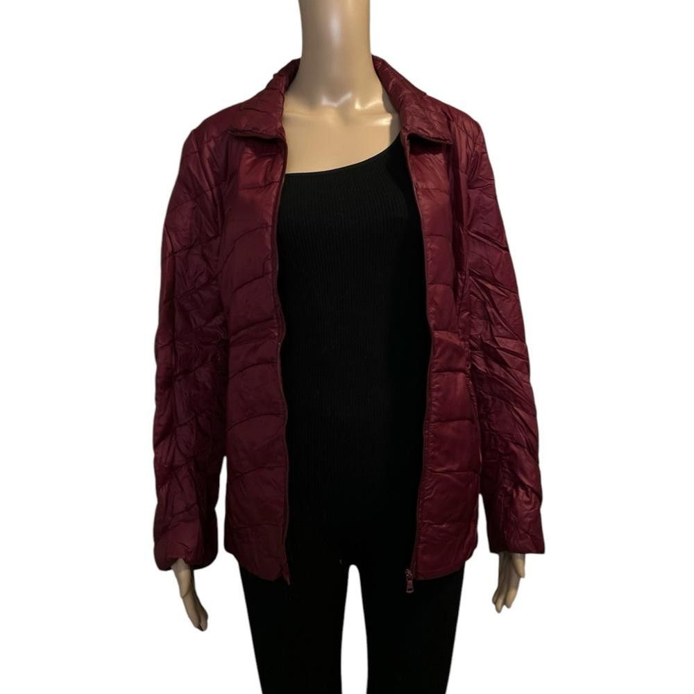 Designer Women's Burgundy Down Jacket Size M / US 6-8 / IT 42-44 - 1 Thumbnail