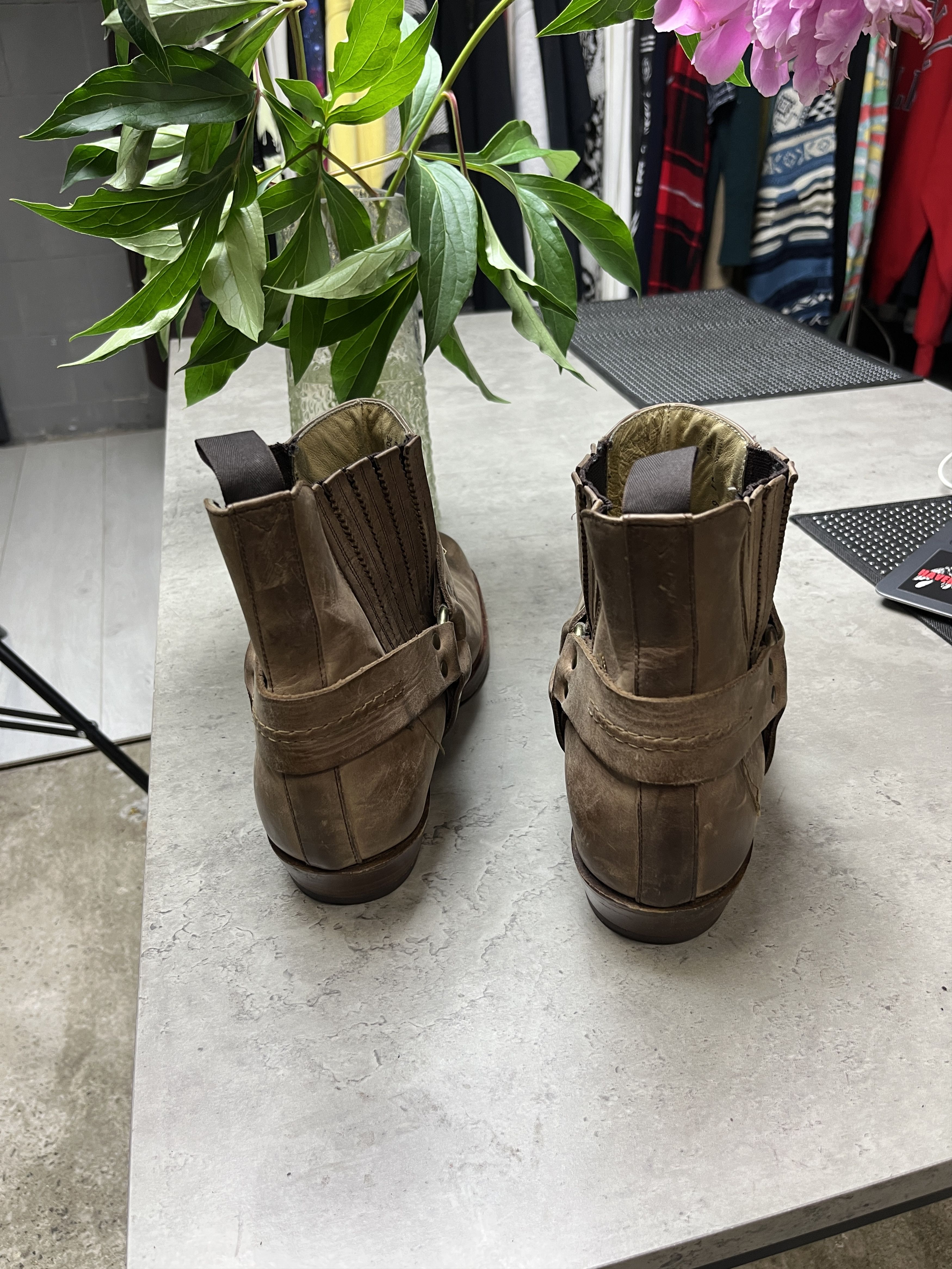 Other 1990s SANCHO HARNESS WESTERN MOTORCYCLE ANKLE BOOTS - 5147 Size US 9 / EU 42 - 6 Thumbnail