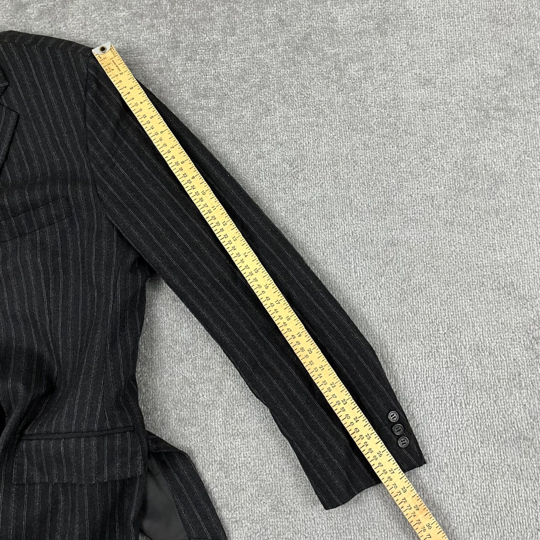 Polo Ralph Lauren Polo Ralph Lauren Blazer Mens 46 L Wool Cashmere Gray Striped Suit Coat Italy Size US XXL / EU 58 / 5 - 7 Thumbnail