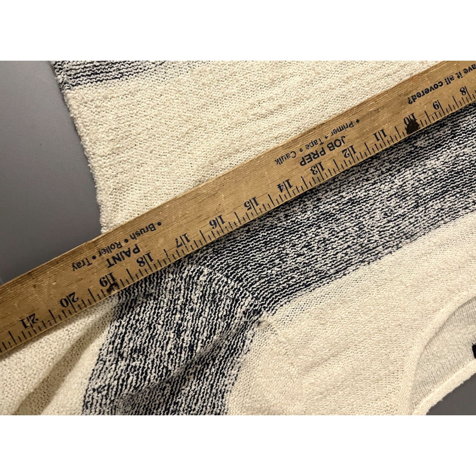 Calvin Klein Calvin Klein Women Striped Tunic Sweater Large Ivory Navy Boat Neck Slit Back Plus Size Size L / US 10 / IT 46 - 5 Thumbnail