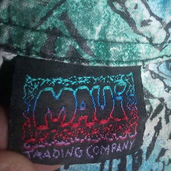 Other Vintage Maui Trading Co. Abstract Geometric Hawaiian Shir Size US XL / EU 56 / 4 - 4 Thumbnail