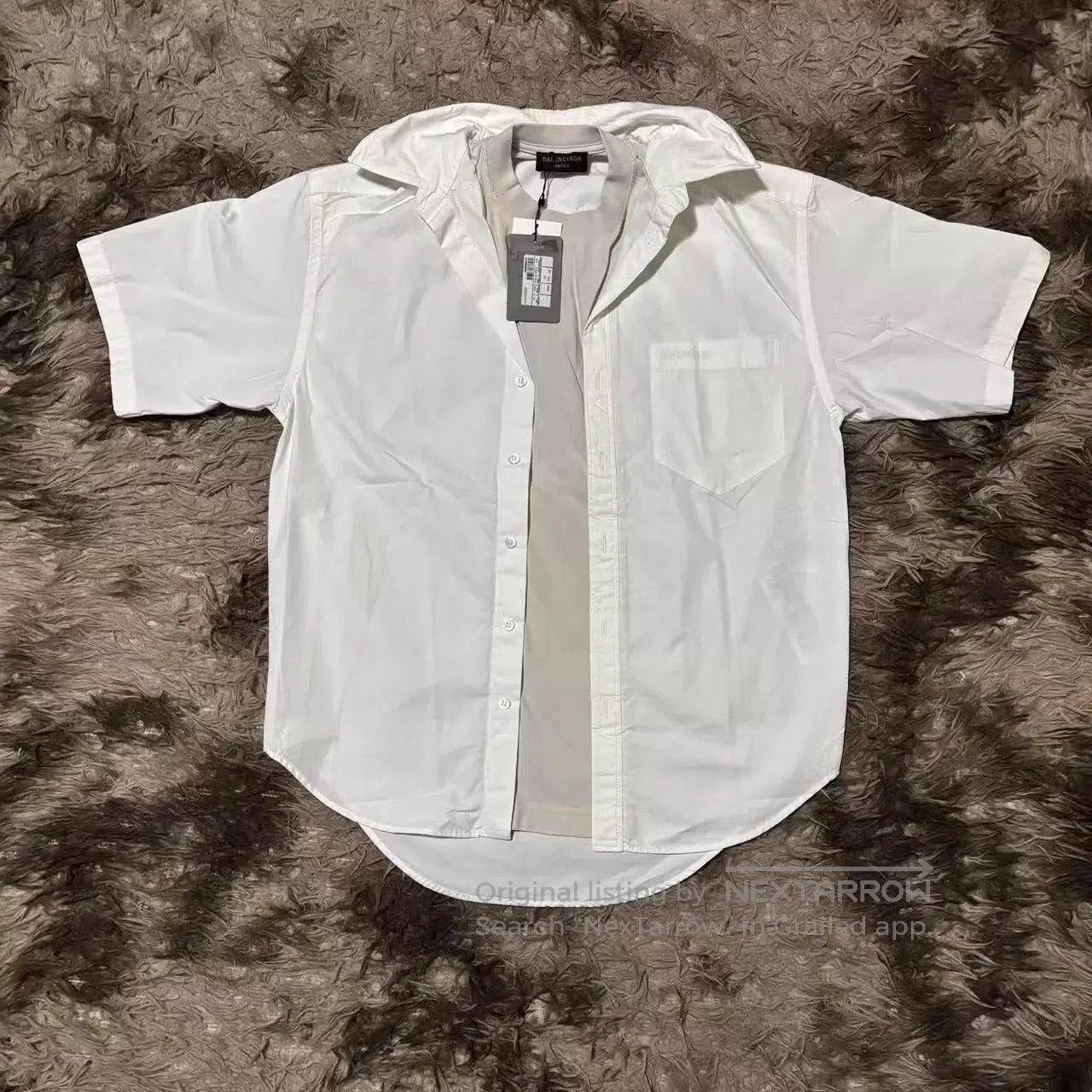 Balenciaga Short Sleeve Button-Up Shirt. Size US XS / EU 42 / 0 - 1 Thumbnail