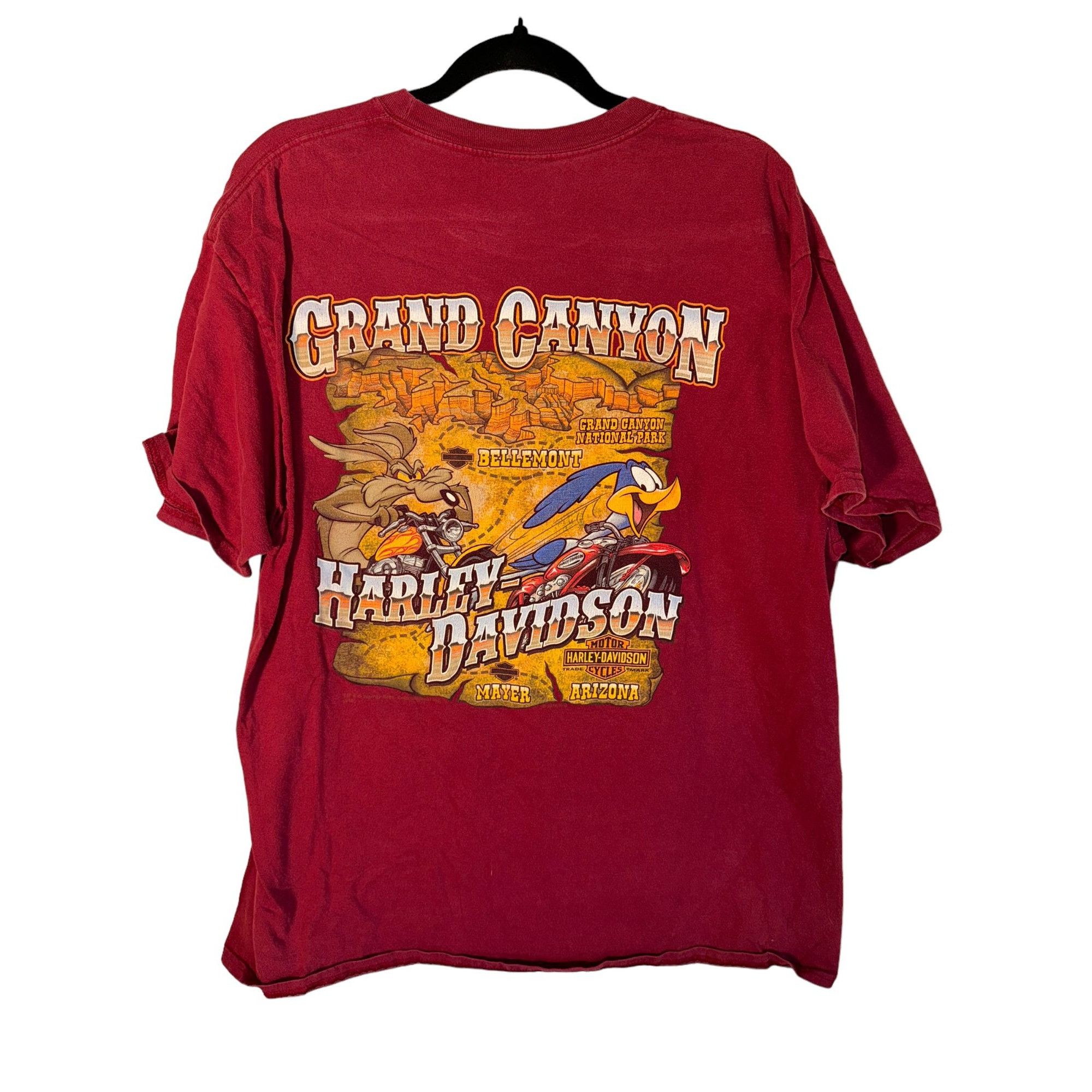 Harley Davidson Looney Tunes Shirt Roadrunner Wylie Coyote G