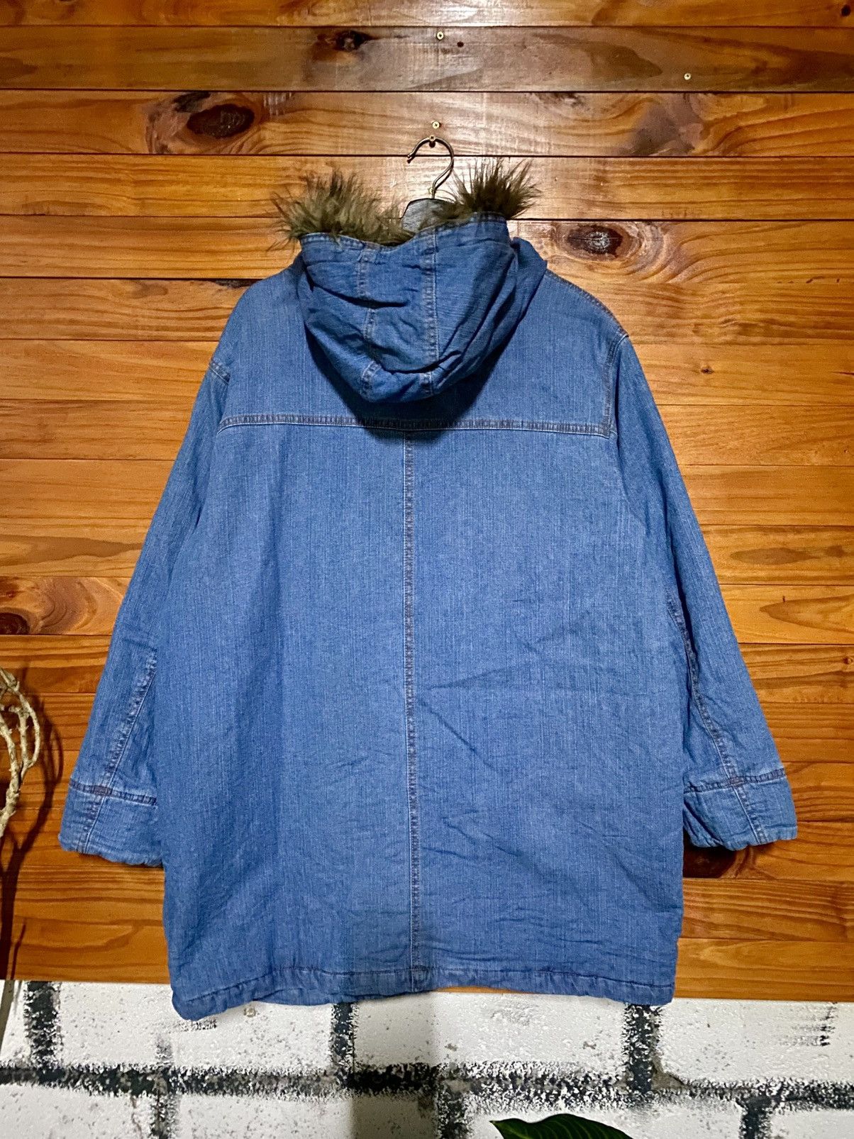Japanese Brand Vintage Denim Parka Jacket Winter Coat Streetwear Outerwear Size US M / EU 48-50 / 2 - 9 Thumbnail