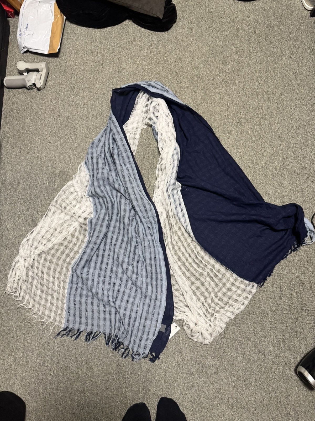Yohji Yamamoto YOHJIYAMAMOTO+NOIR scarf layered Muffler Size ONE SIZE - 1 Thumbnail