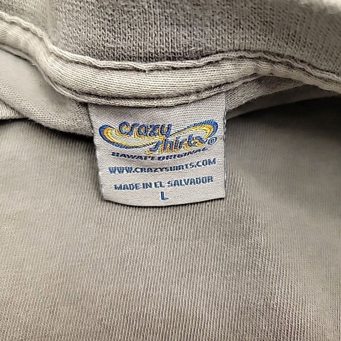 Vintage Vintage Crazy Shirts Mens L Gray Crater Dyed Hawaii TEE Tourist Retro Beach 90s USA Graphic Print Shirt Mens Size US L / EU 52-54 / 3 - 6 Thumbnail