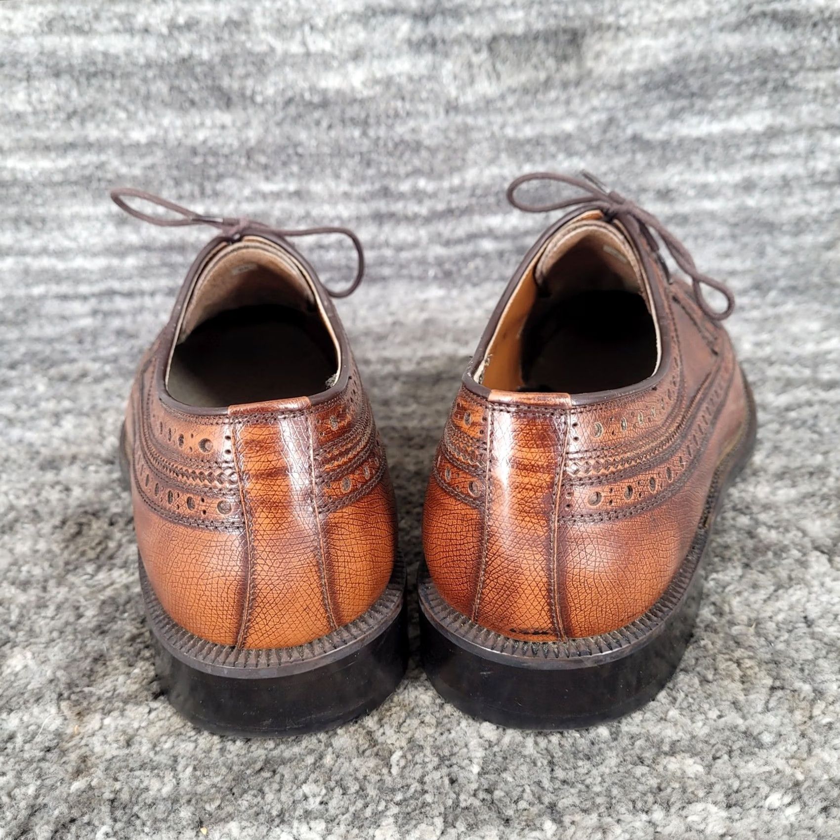 Imperial Regal Imperial Grade Brown Leather Oxford Dress Shoe Wing Tip Brogue USA Mens 7.5 Size US 8 / EU 41 - 4 Thumbnail
