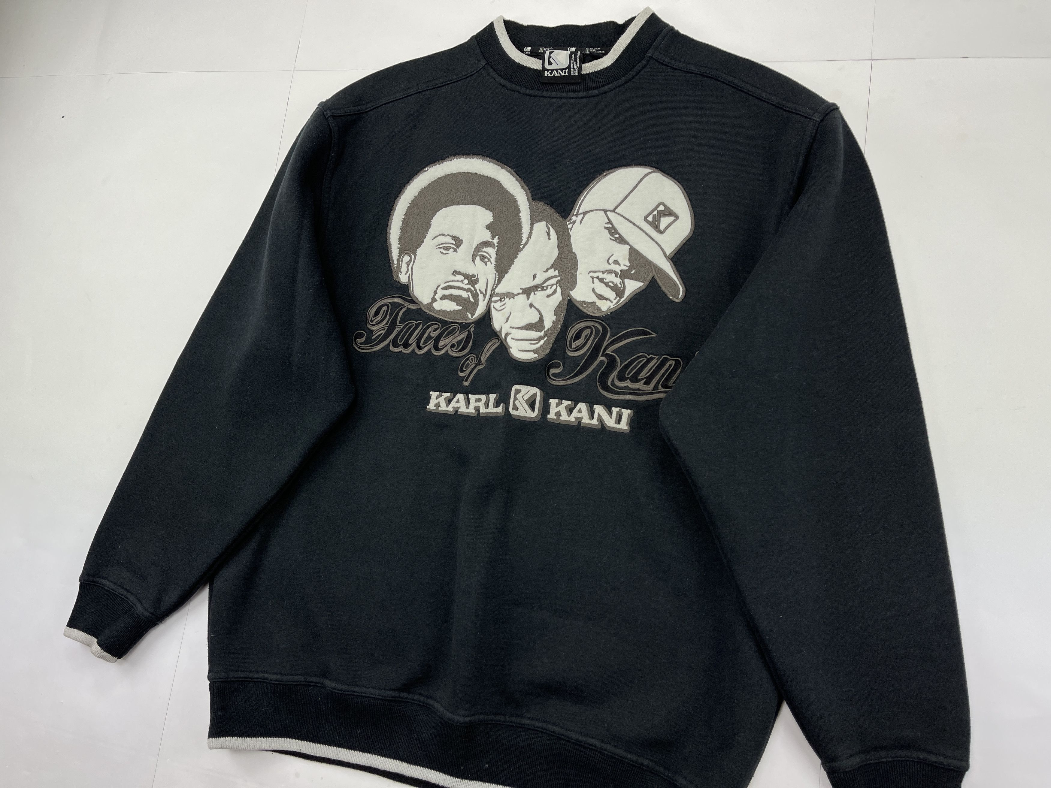 Karl Kani KARL KANI sweatshirt, black, vintage Kani Faces, 90s size L Size US L / EU 52-54 / 3 - 3 Thumbnail