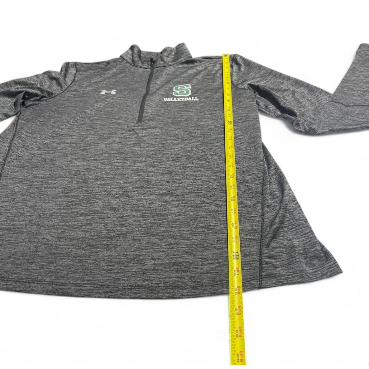 Under Armour Under Armour Gray Quarter-Zip Pullover S Logo Volleyball Size XL / US 12-14 / IT 48-50 - 10 Thumbnail