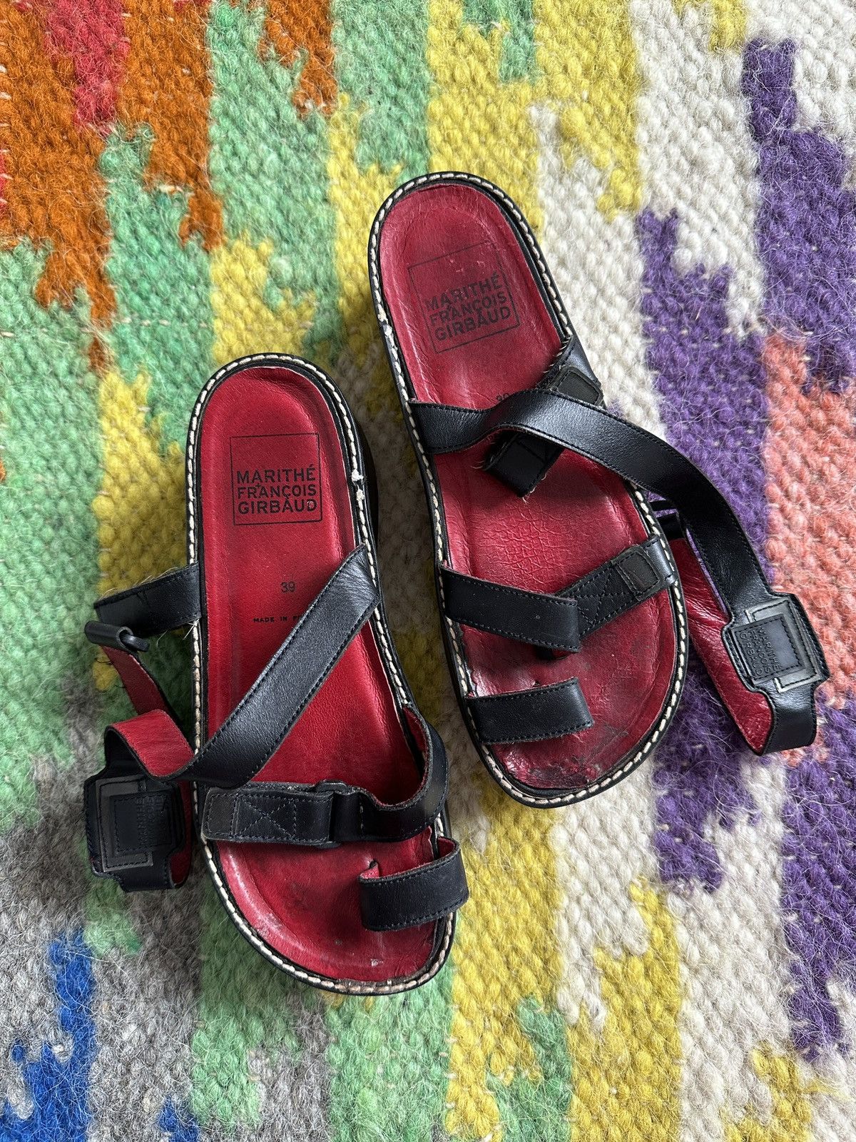 image of Avant Garde x Marithe Francois Girbaud VTG 90's Leather Marithe Francois Girbaud Platform Sandals i