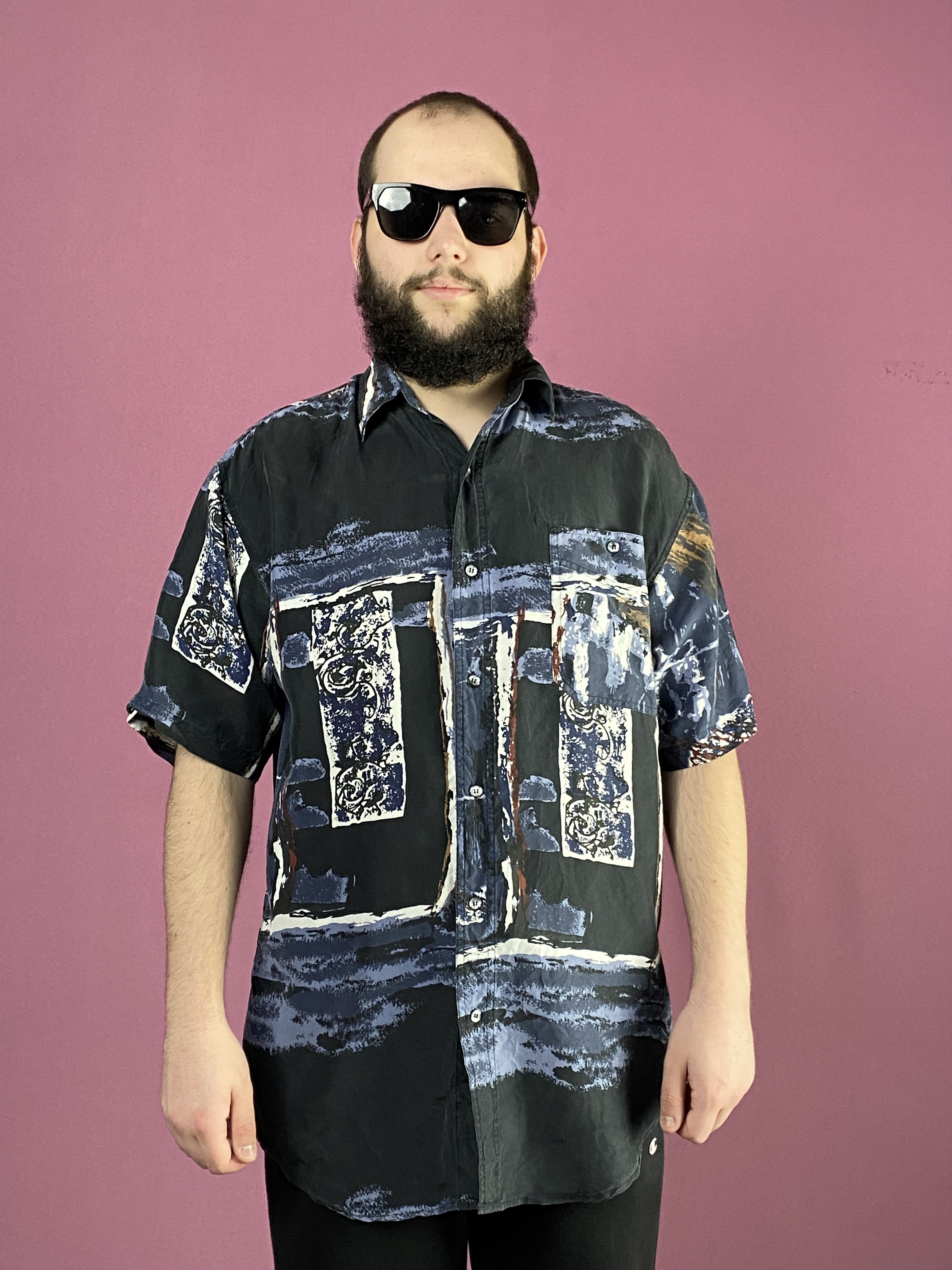 Designer × Vintage 90s Vintage Men's Short Sleeve Shirt - M Size US M / EU 48-50 / 2 - 1 Thumbnail
