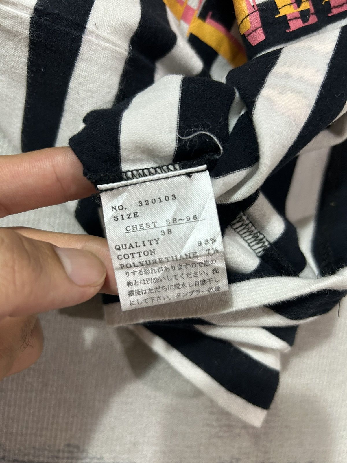 If Six Was Nine × Japanese Brand Gothic Y2k Japanese Poem Stripe Tshirt Size US M / EU 48-50 / 2 - 6 Thumbnail