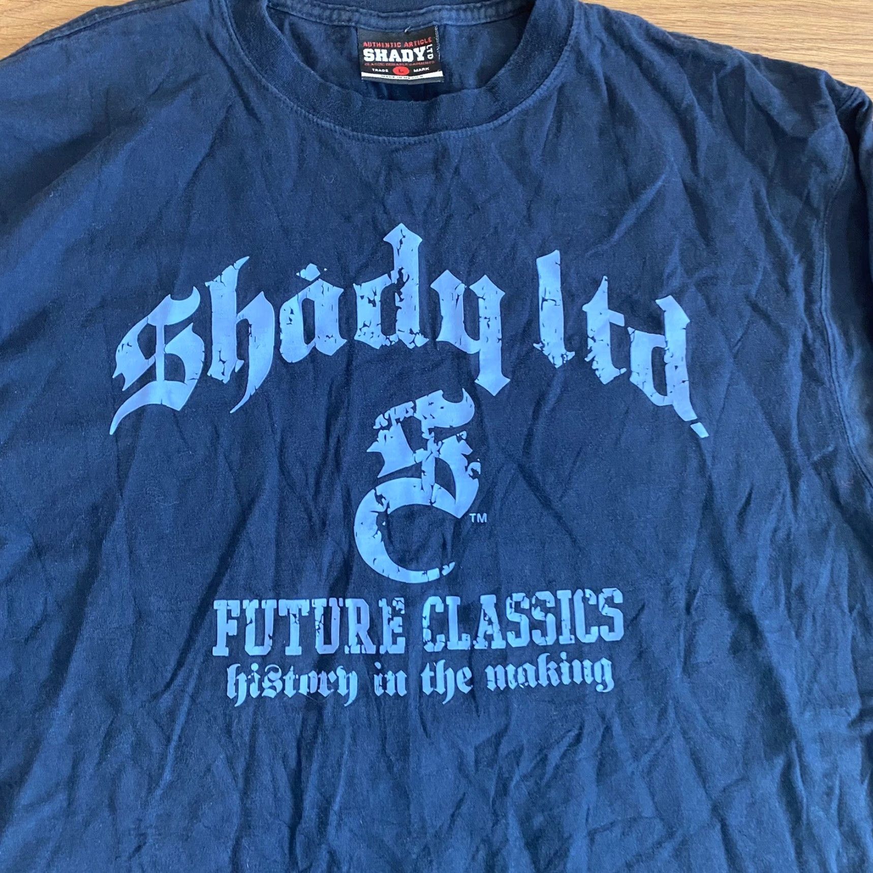 Vintage VINTAGE Shady LTD Shirt Script Eminem Long Sleeve Shirt Navy Blue Size L Mens Retro 90s Music Rap Sports Classic Size US L / EU 52-54 / 3 - 2 Thumbnail