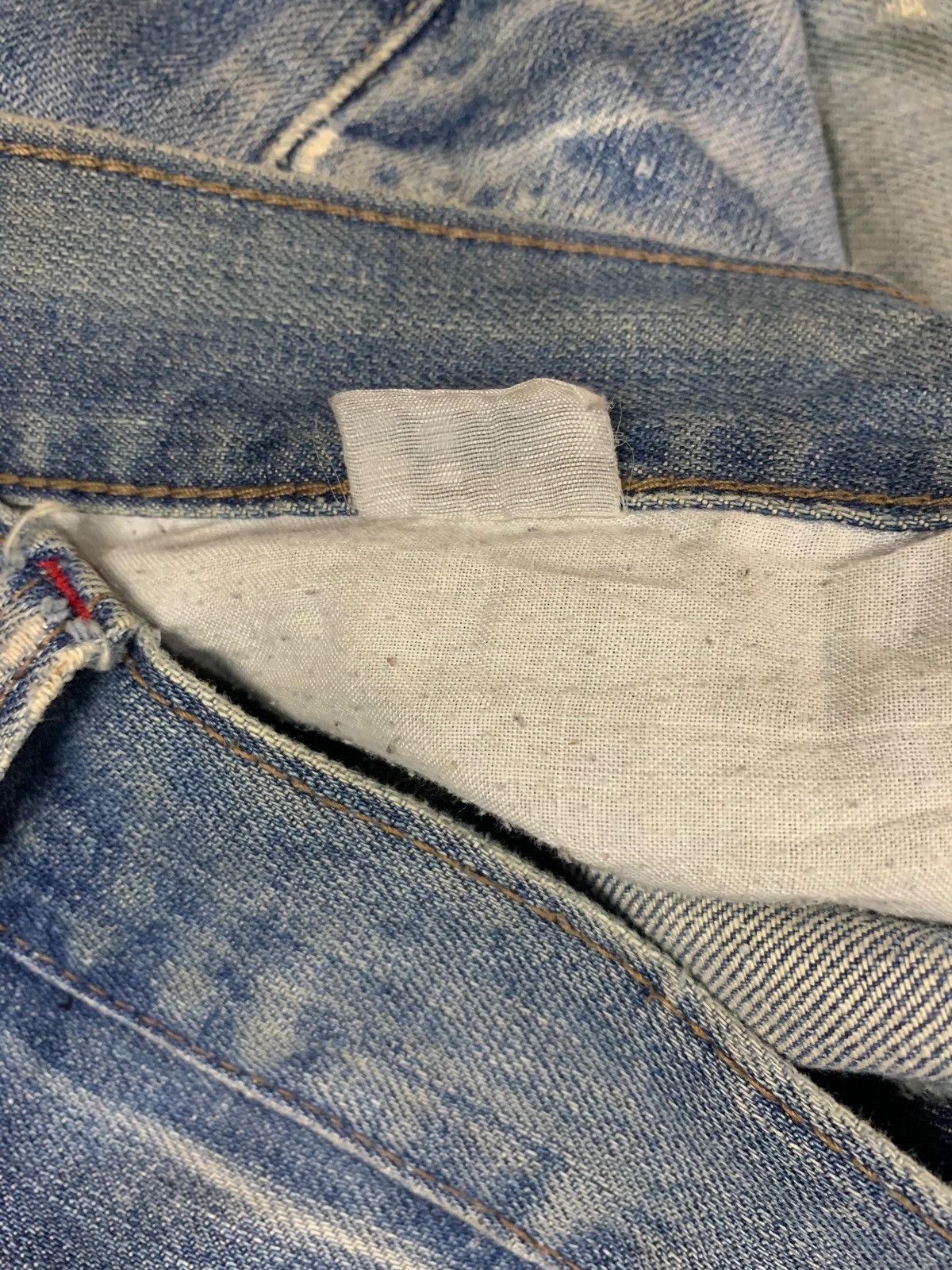 Japanese Brand SALES🔥Vintage Japanese Brand Mud Wash Patched Baggy Jeans Size US 35 - 9 Thumbnail