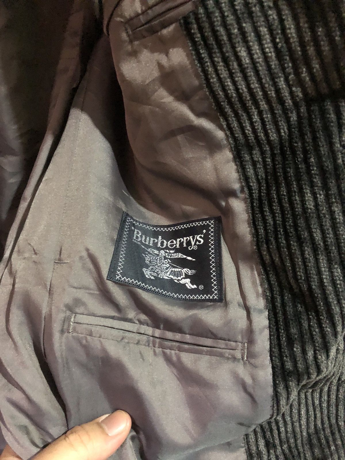 Burberry Burberrys Vintage Made in Japan Corduroy Blazer Size 38R - 4 Thumbnail