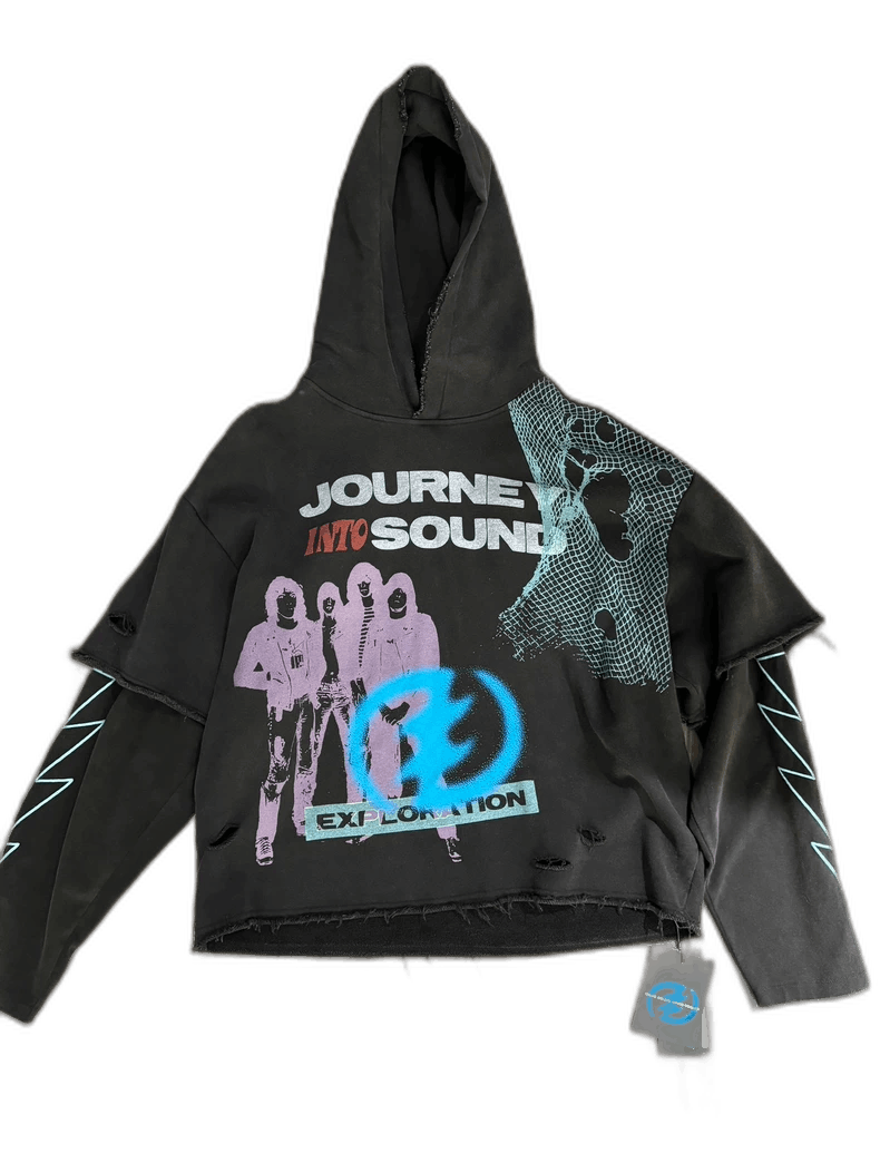 Balenciaga CEEC Black Rock Graphic Hoodie Size US S / EU 44-46 / 1 - 1 Thumbnail