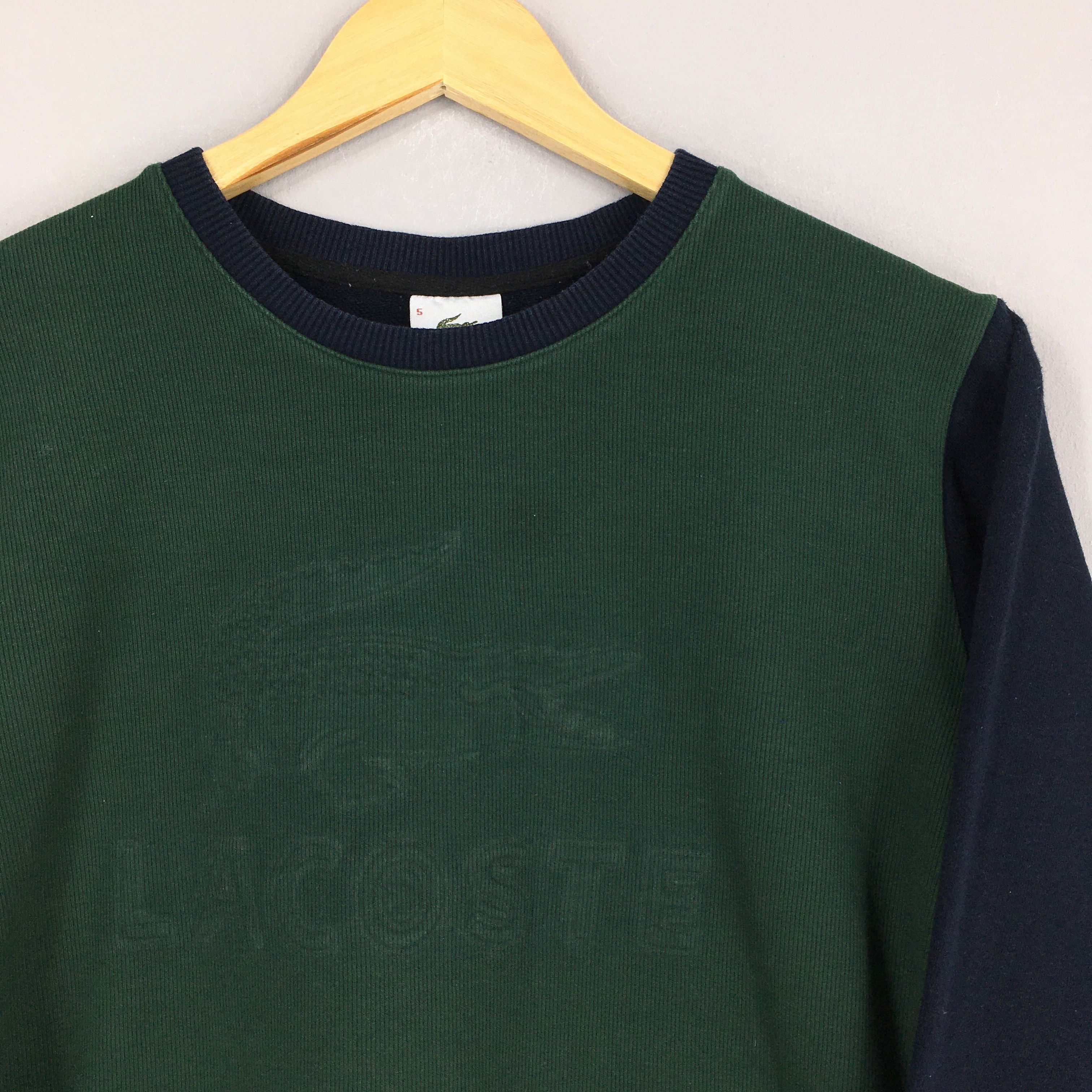 Lacoste × Vintage Vintage Chemise Lacoste Green Sweatshirts Small Size US S / EU 44-46 / 1 - 2 Thumbnail