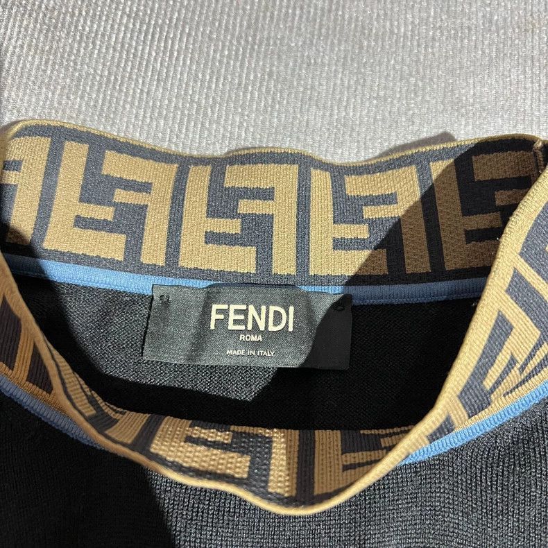 Fendi Fendi Black Logo Wool Sweater Pullover Size US M / EU 48-50 / 2 - 4 Thumbnail