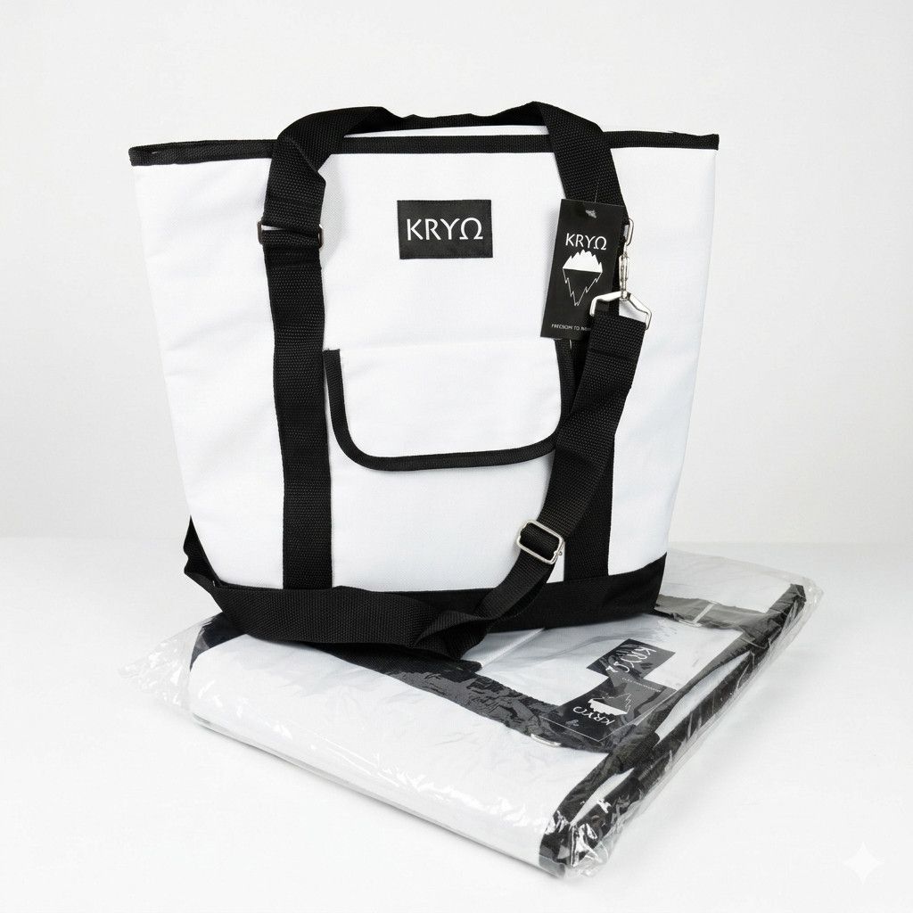 Other 2 KRYO 16x13x5" White Cooler Tote Bags Picnic Wine Lunch Size ONE SIZE - 1 Thumbnail