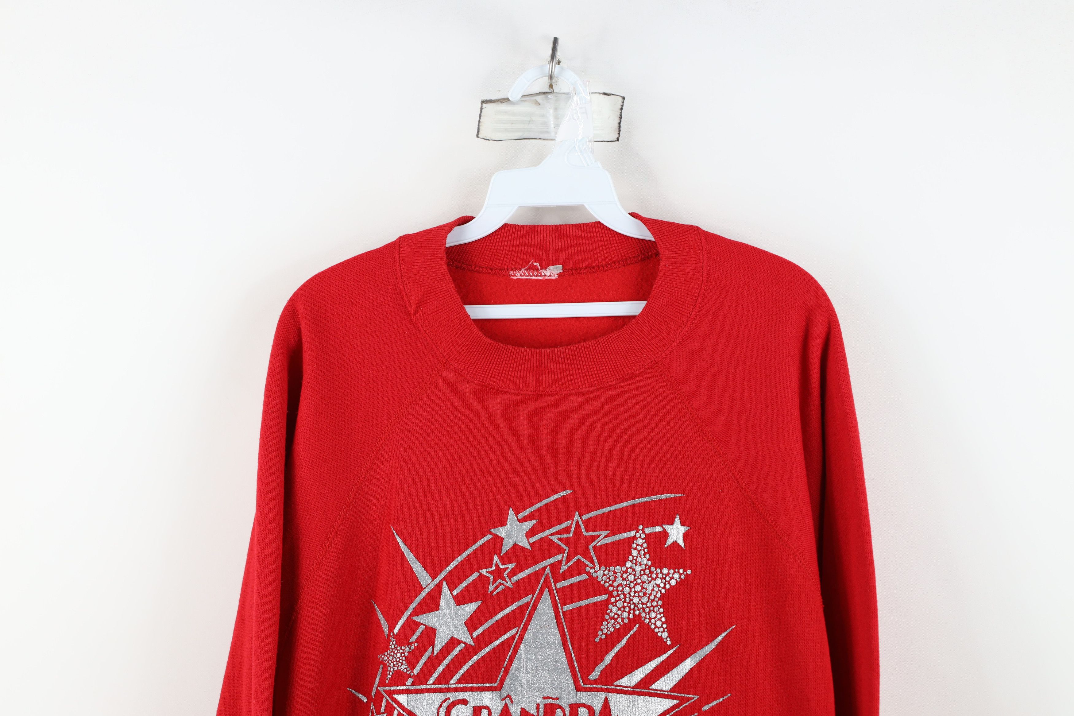 Vintage Vintage 90s Streetwear The Brightest Star Sweatshirt Red USA Size US XXL / EU 58 / 5 - 2 Thumbnail
