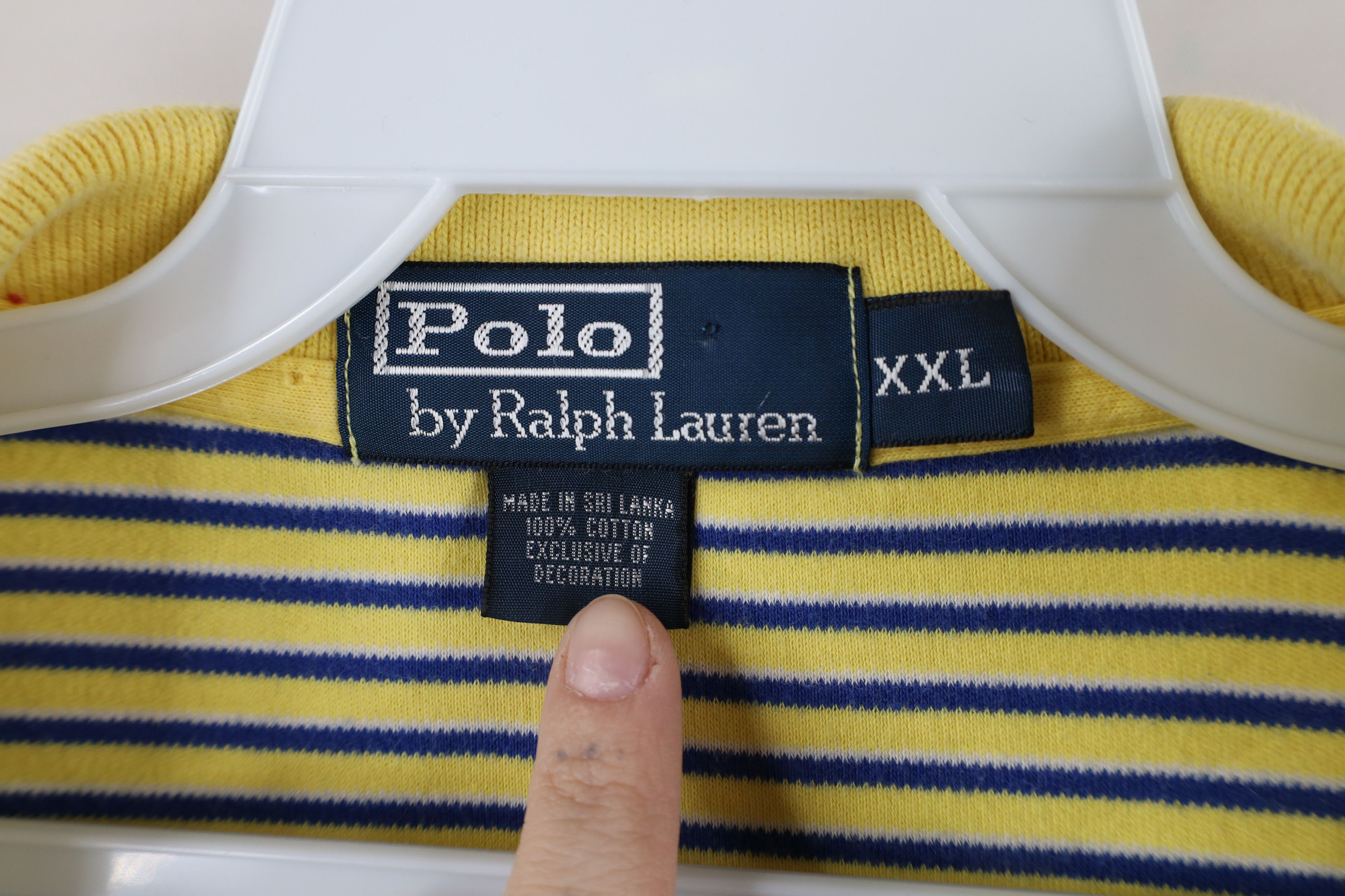 Ralph Lauren × Vintage Vintage 90s Ralph Lauren Touch Striped Collared Golf Polo Size US XXL / EU 58 / 5 - 5 Thumbnail
