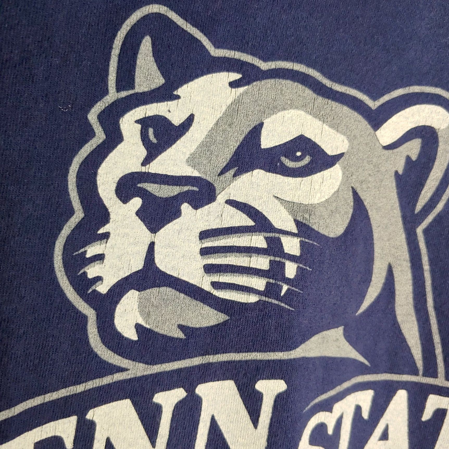Vintage VINTAGE Morning Sun Penn State Shirt Large Navy Blue 90s Nittany Lions T-Shirt Mens Vintage Penn State College Sports Graphic Shirt Size US L / EU 52-54 / 3 - 4 Thumbnail