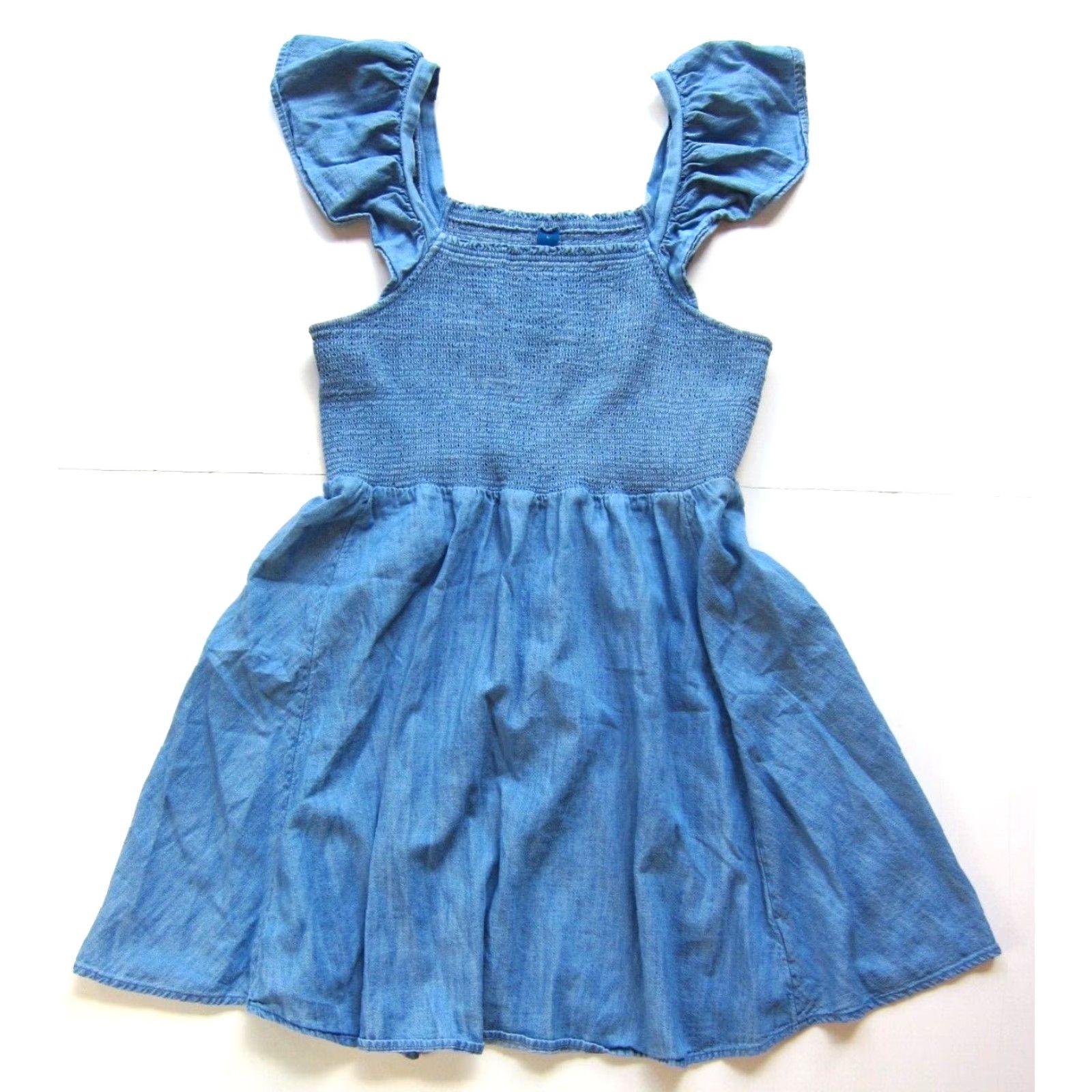 Old Navy Old Navy Denim Cap Sleeve Fit & Flare Sun Dress Blue Large Size 36" / US 14 / IT 50 - 2 Thumbnail