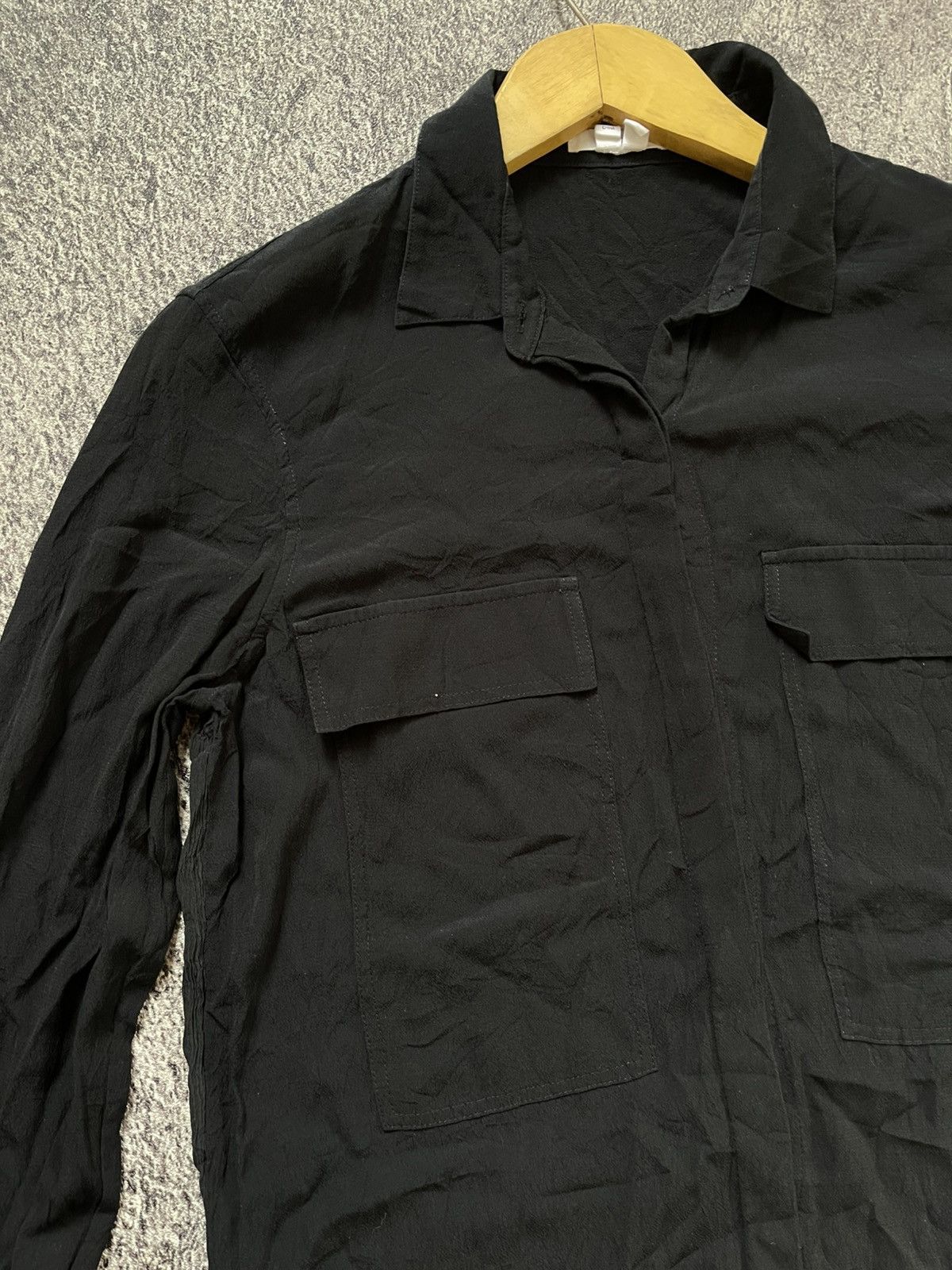 Helmut Lang Helmut Lang Big Pocket Black Long Shirt Size US M / EU 48-50 / 2 - 3 Thumbnail