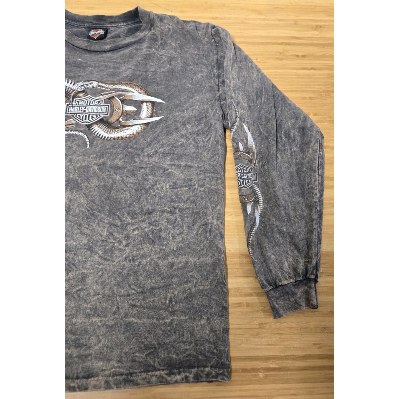 Harley Davidson VINTAGE Harley-Davidson Shirt Mens Large Black Long Sleeve Cedar River Iowa 2004 Size US L / EU 52-54 / 3 - 3 Thumbnail