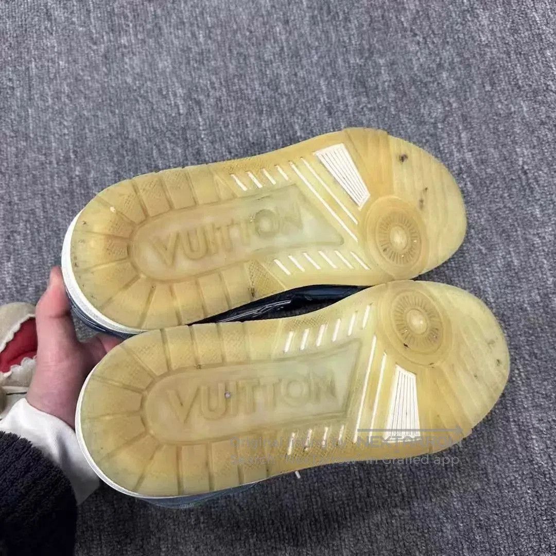 Louis Vuitton Blue Low-Top Sneakers with Pattern. Size US 9.5 / EU 42-43 - 6 Thumbnail