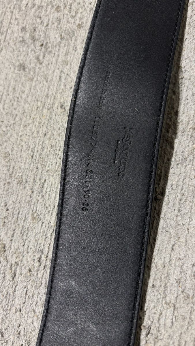Saint Laurent Paris Yves Saint Laurent Paris Logo Belt Size 30 - 12 Thumbnail