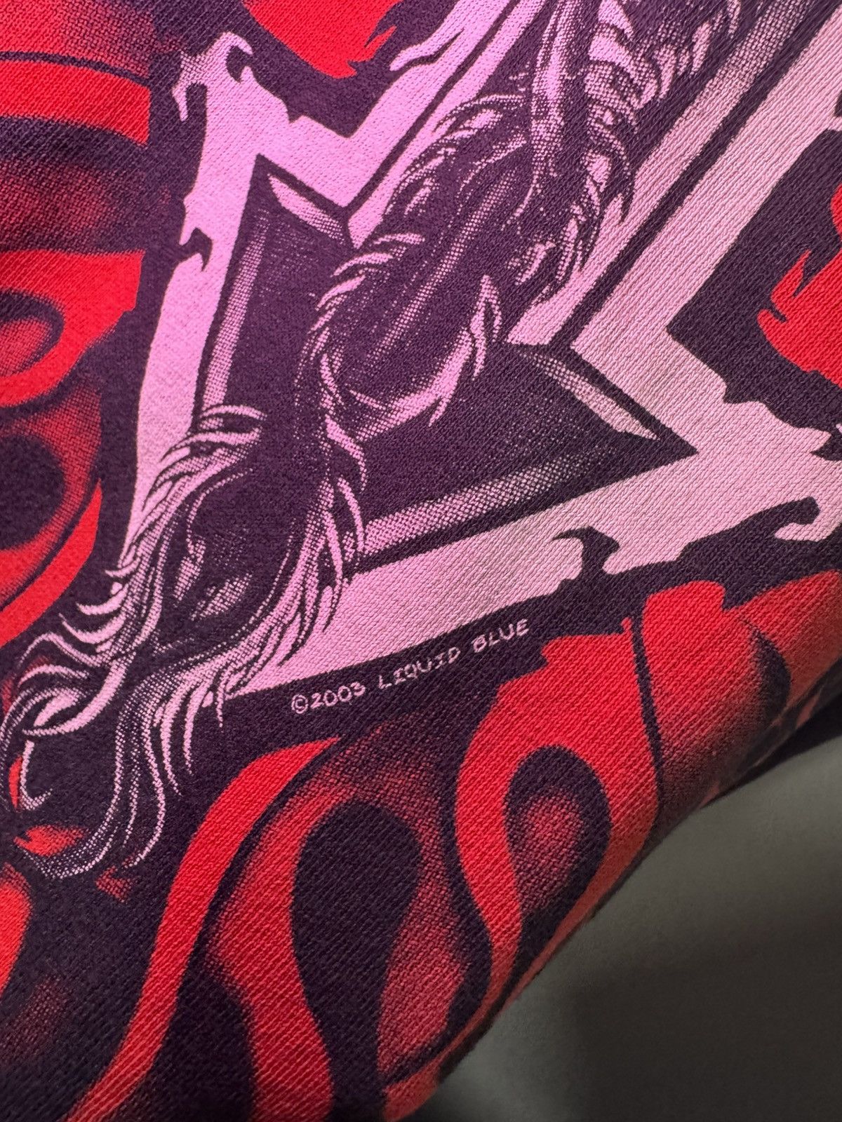 Anvil × Vintage Y2K Tribal Cross Skull Flame Graphic Tee Size US XL / EU 56 / 4 - 5 Thumbnail