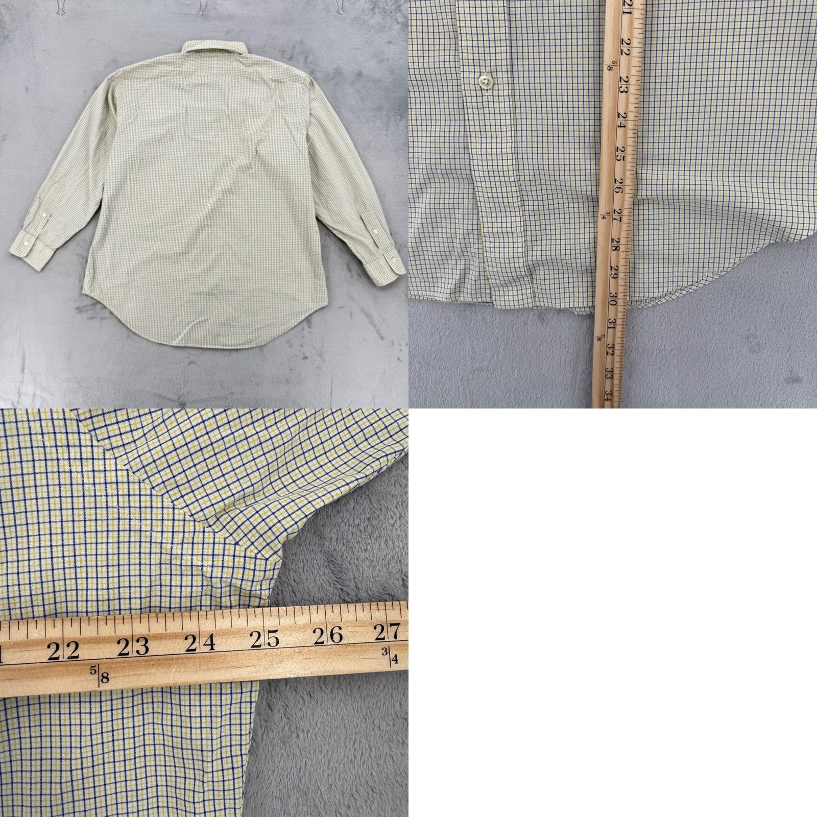 Polo Ralph Lauren Polo Ralph Lauren Andrew Check Button-Down Shirt Cotton Mens Large Yellow Blue Pattern, Button-Down Collar, Long Sleeve, Vintage? No, Regular Fit Size US L / EU 52-54 / 3 - 9 Thumbnail