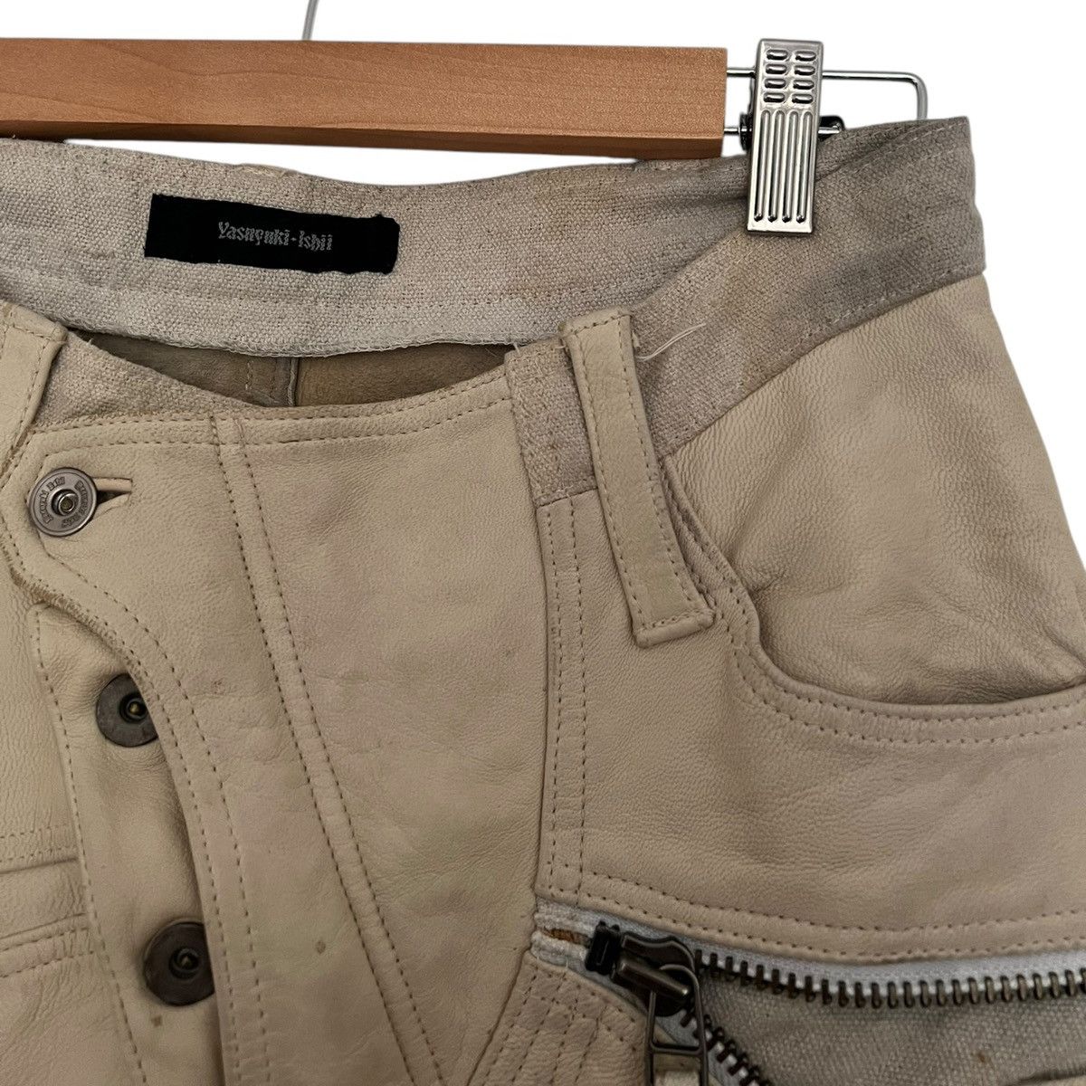 Yasuyuki Ishii Yasuyuki ishii leather cargo pants Size US 30 / EU 46 - 2 Thumbnail