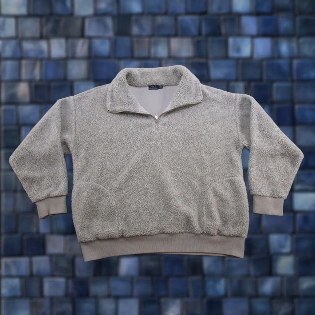 Polo Ralph Lauren Polo Ralph Lauren Jacket Gray XL Pullover 1/4 Zip Fleece Polyester Logo Regular Men Size US XL / EU 56 / 4 - 1 Thumbnail