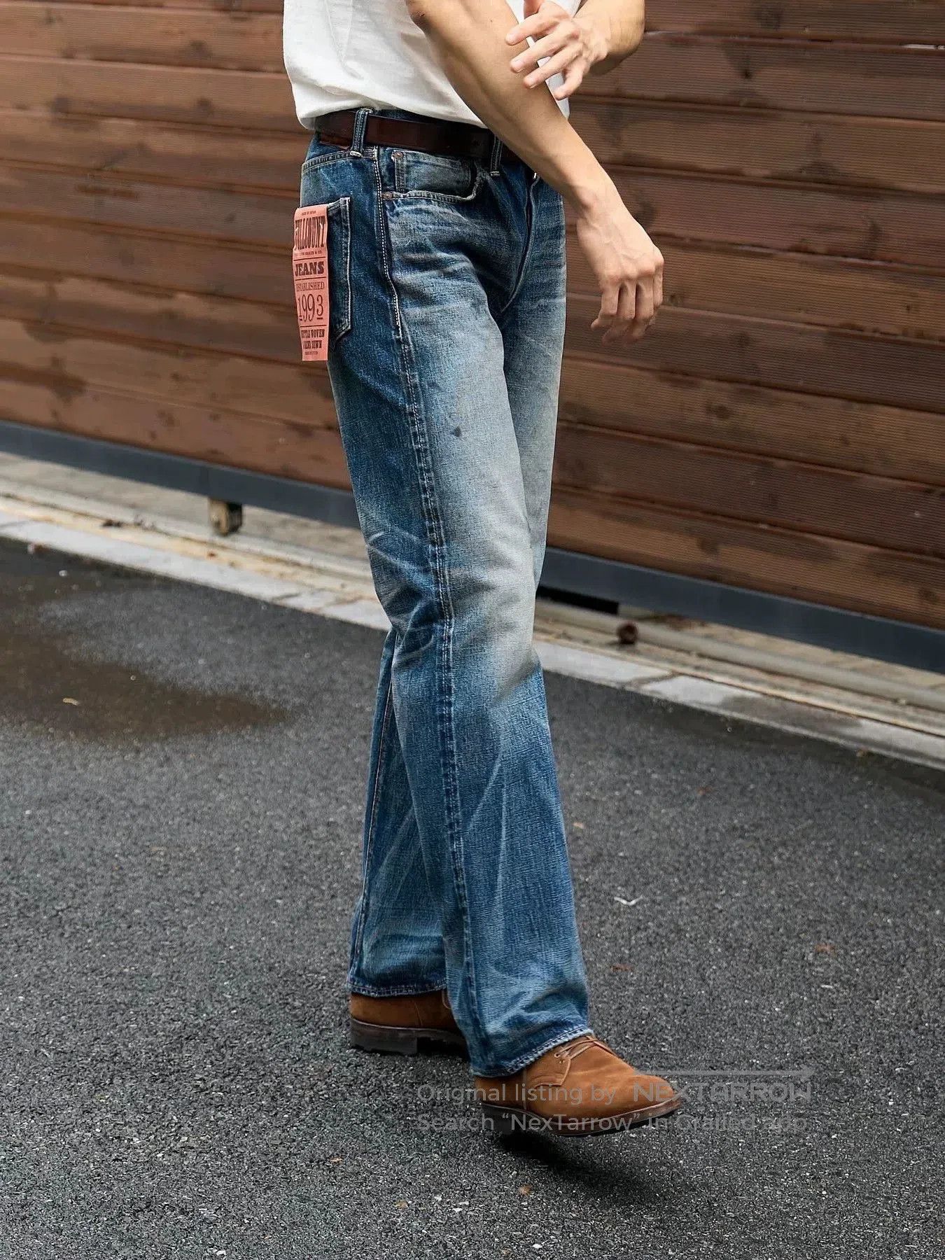 Full Count & Co. Fullcount Distressed Denim Jeans Made in Japan. Size US 30 / EU 46 - 3 Thumbnail