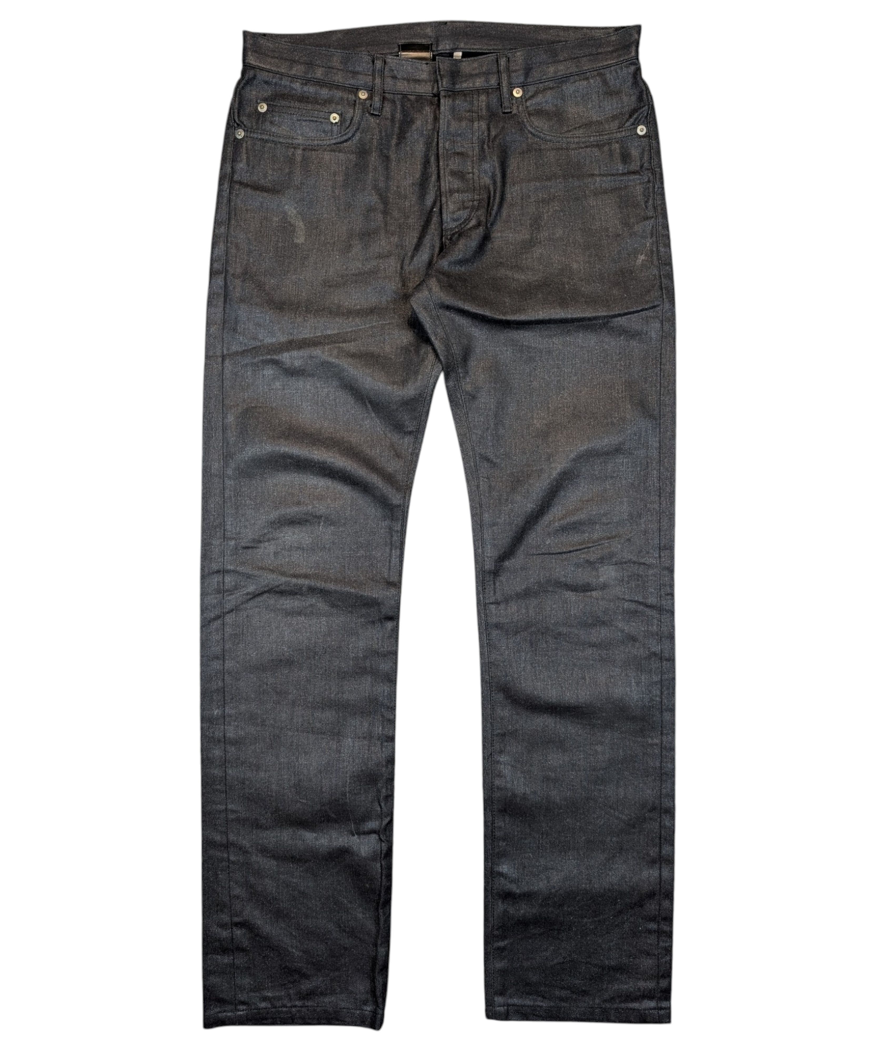 Dior Black Wax Coat Denim Jeans Hedi Slimane MIJ