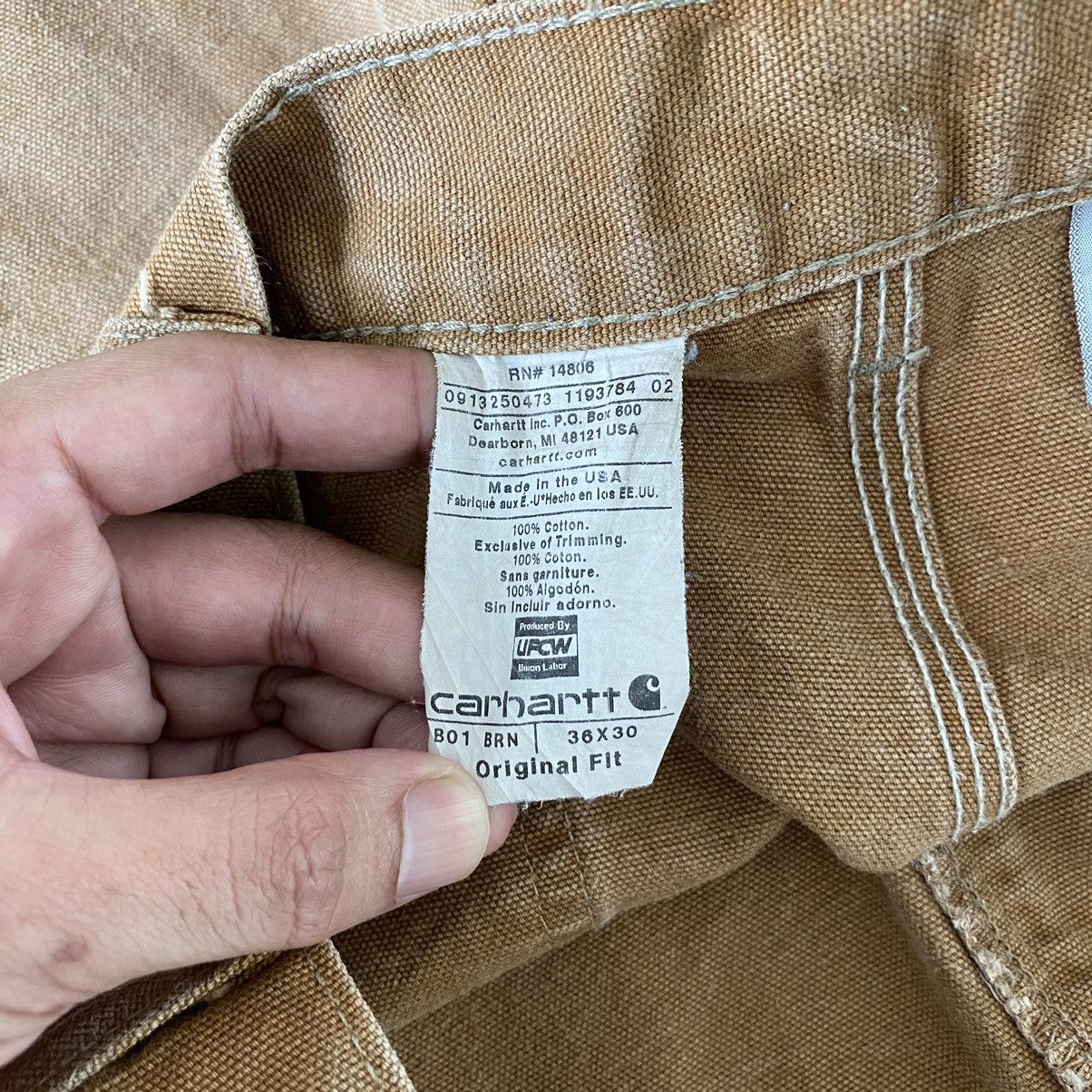 Carhartt VTG Carhartt Double Knee Dirty Carpenter Work Pants Size US 35 - 20 Thumbnail