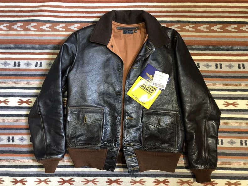 The Real McCoy's the real mccoys A1 A2 Nubuck Leather Jacket