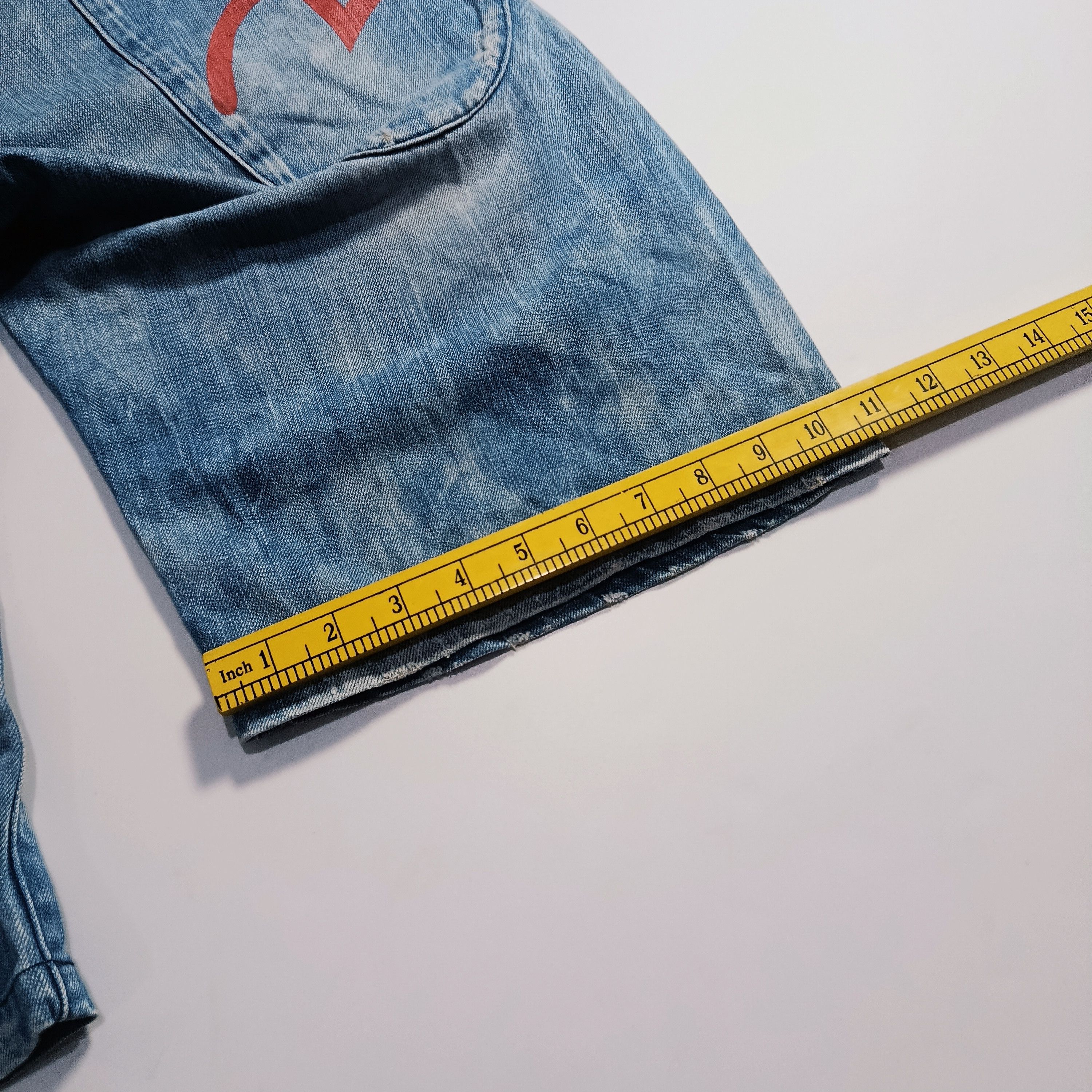 Evisu Evisu Genes Gull Denim Shorts Strap Back Size US 30 / EU 46 - 13 Thumbnail