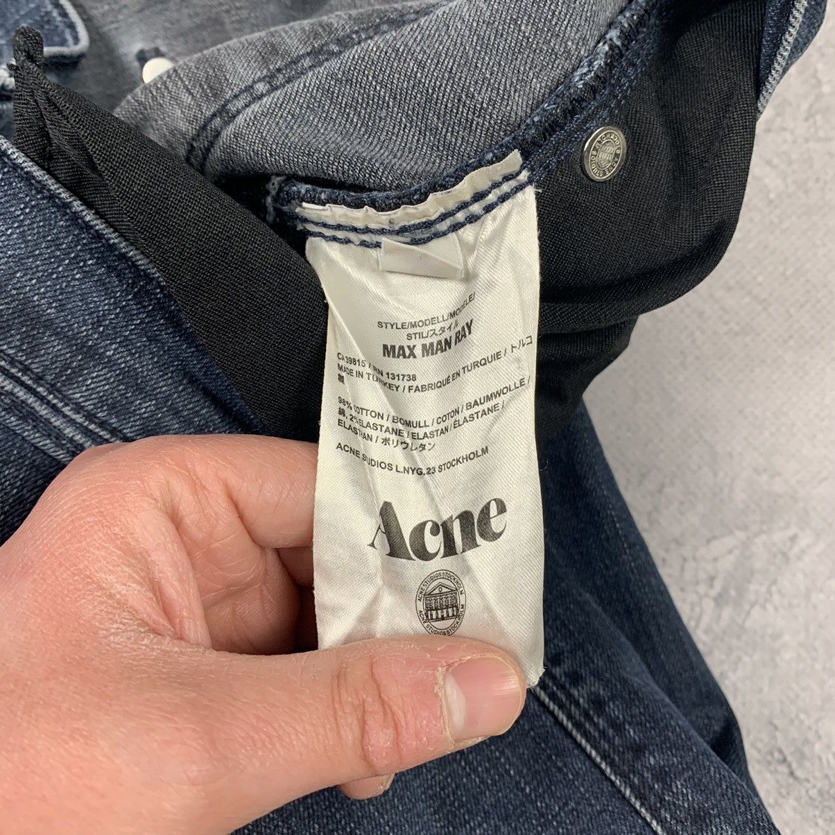 Acne Studios Acne Studios Stockholm Max Man Ray Jeans Luxury Designer Size US 33 - 13 Thumbnail